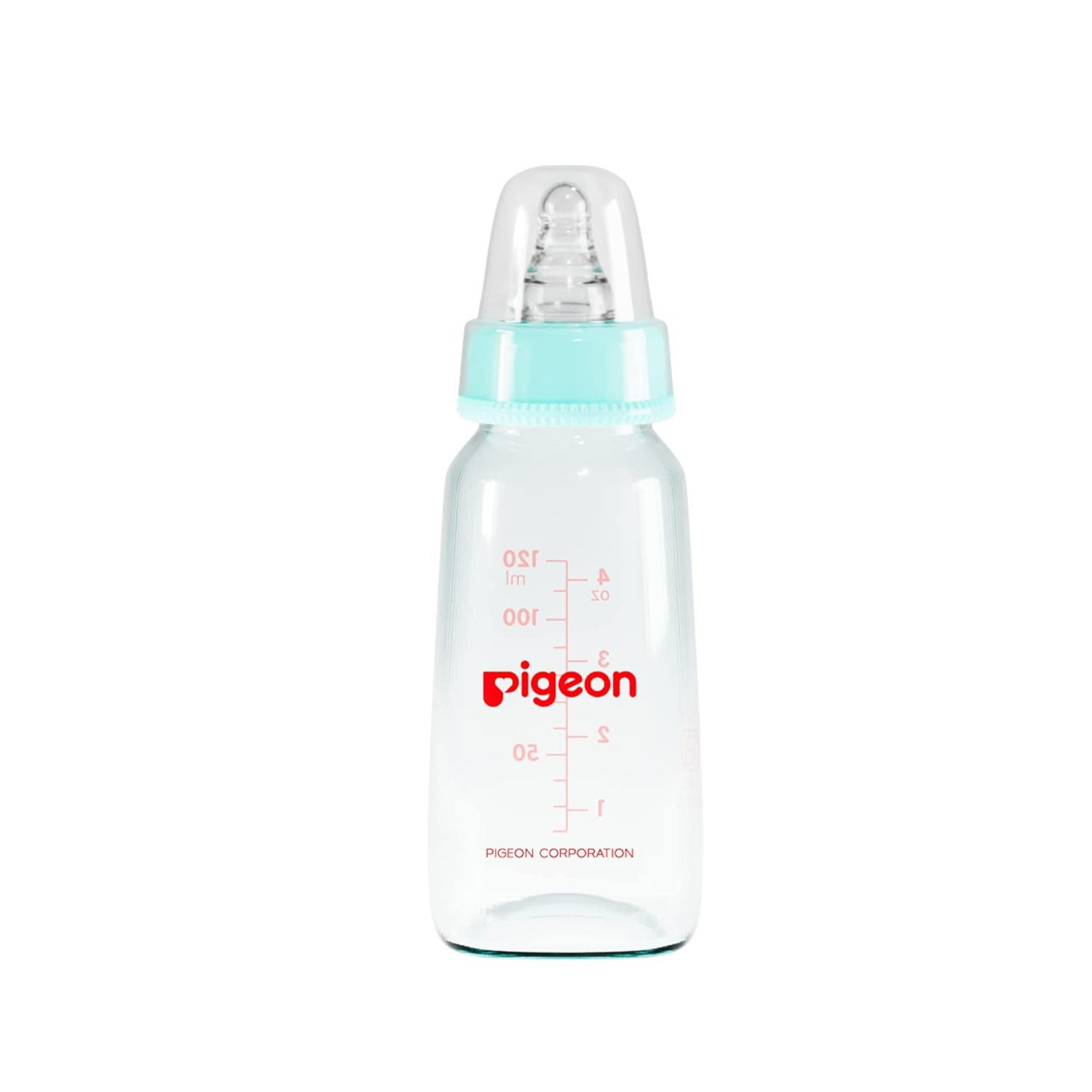 Pigeon Glass Baby Feeding Bottle, With Added Nipple S, For 0+ Month Babies,BPS Free,BPA Free,With Add Nipple S, 120 ml