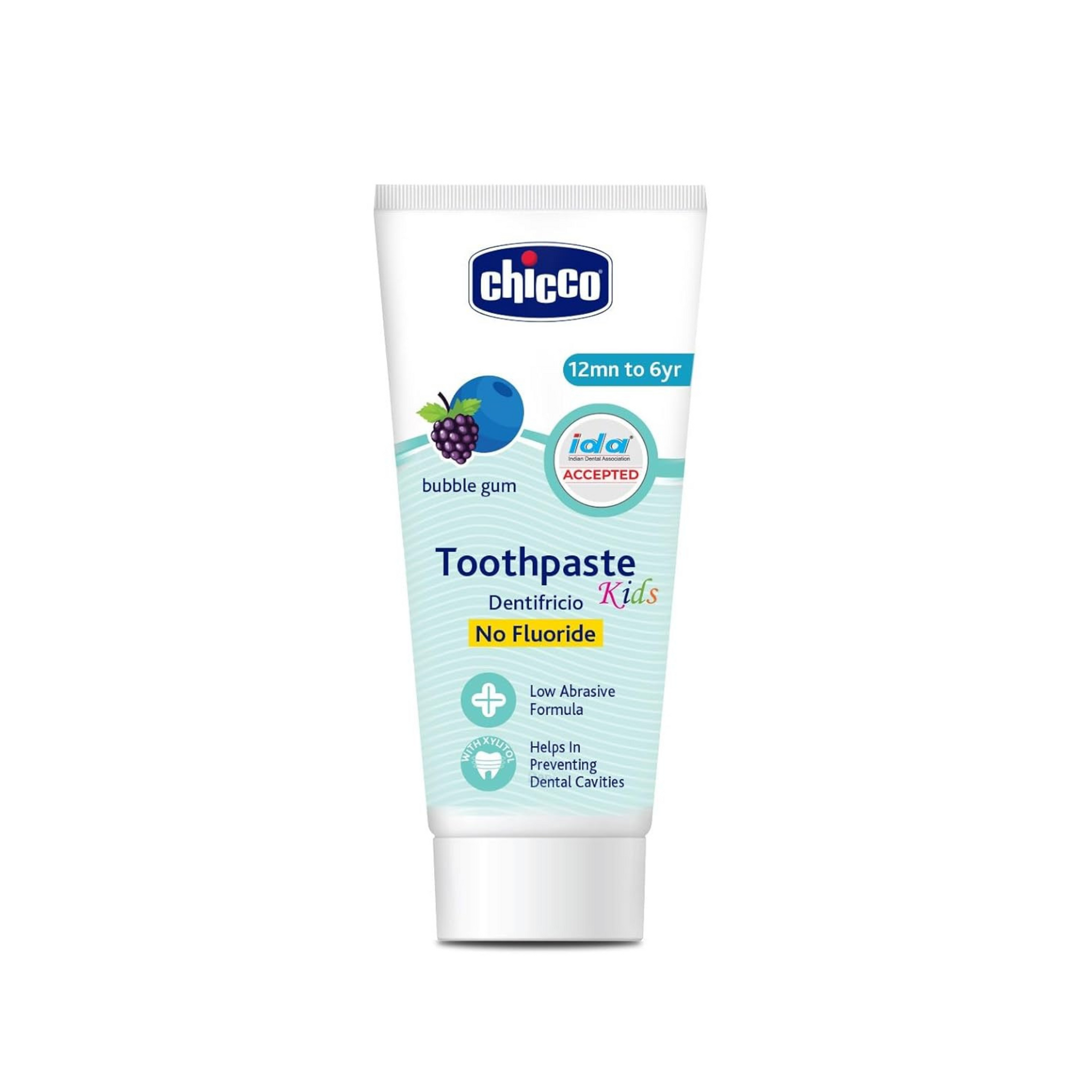 Chicco Toothpaste Bubble Gum 1-6Y 50g No Fluoride