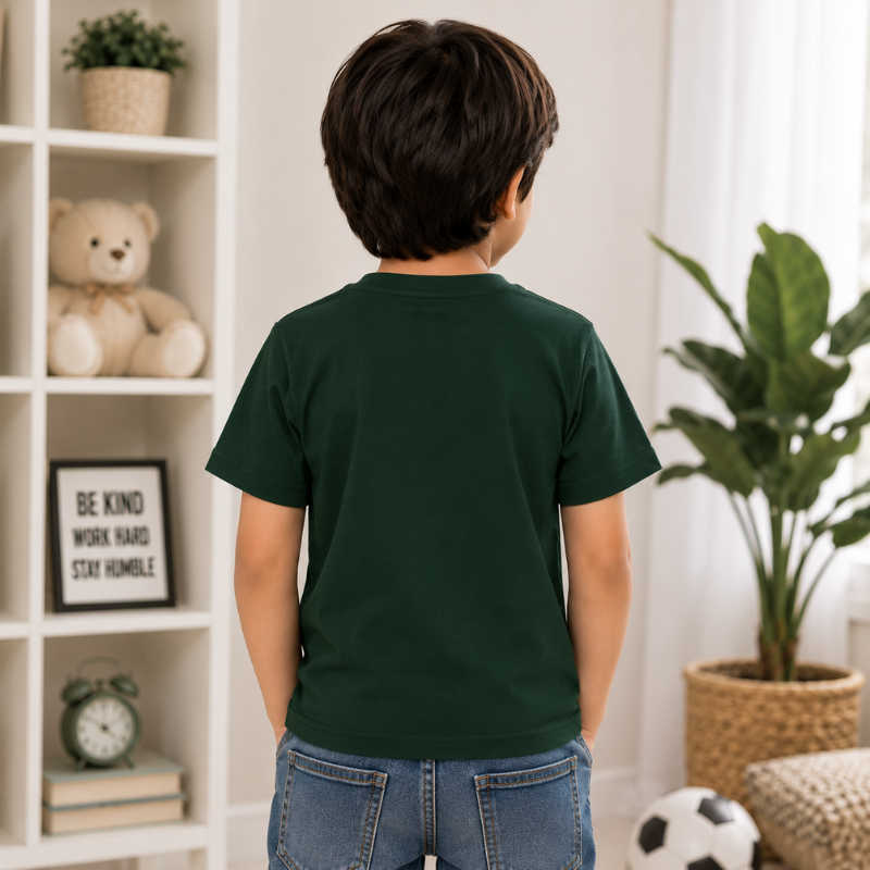 Boys Green Graphic T-Shirt – Hustle Hard Stay Humble | Smile Baby 
