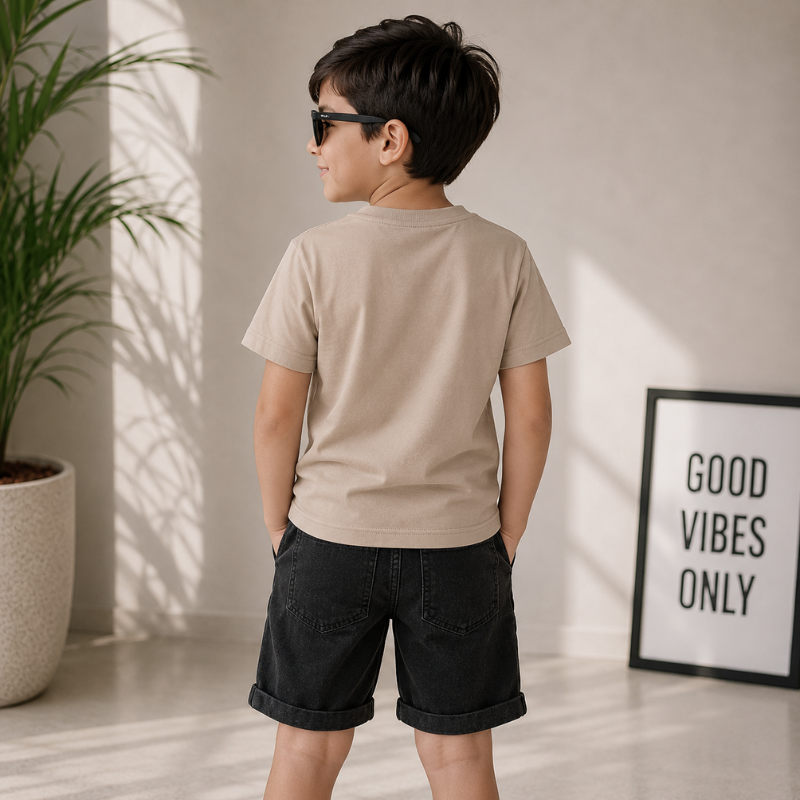 Smile Baby Kids Anti Social Printed T-Shirt | Comfortable Half Sleeve Round Neck Tee for Boys & Girls 