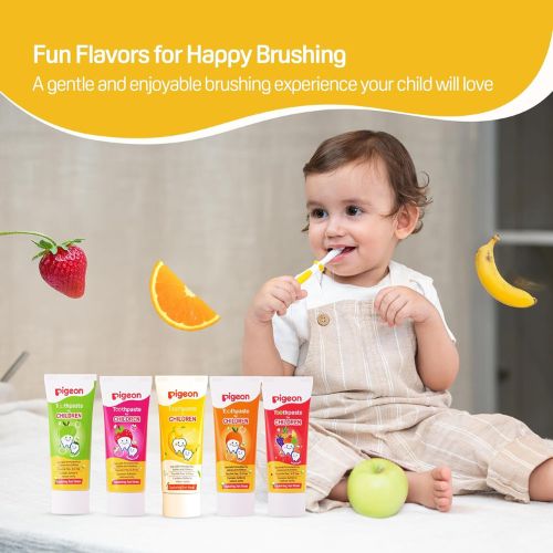 Pigeon Banana Flavor Toothpaste – Gentle, Specially Formulated for babies & Children, Fluoride Free & SLS Free - 45 g (Pack of 1)