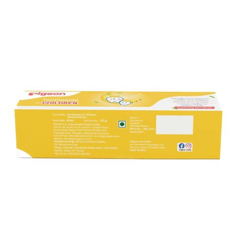 Pigeon Banana Flavor Toothpaste – Gentle, Specially Formulated for babies & Children, Fluoride Free & SLS Free - 45 g (Pack of 1)