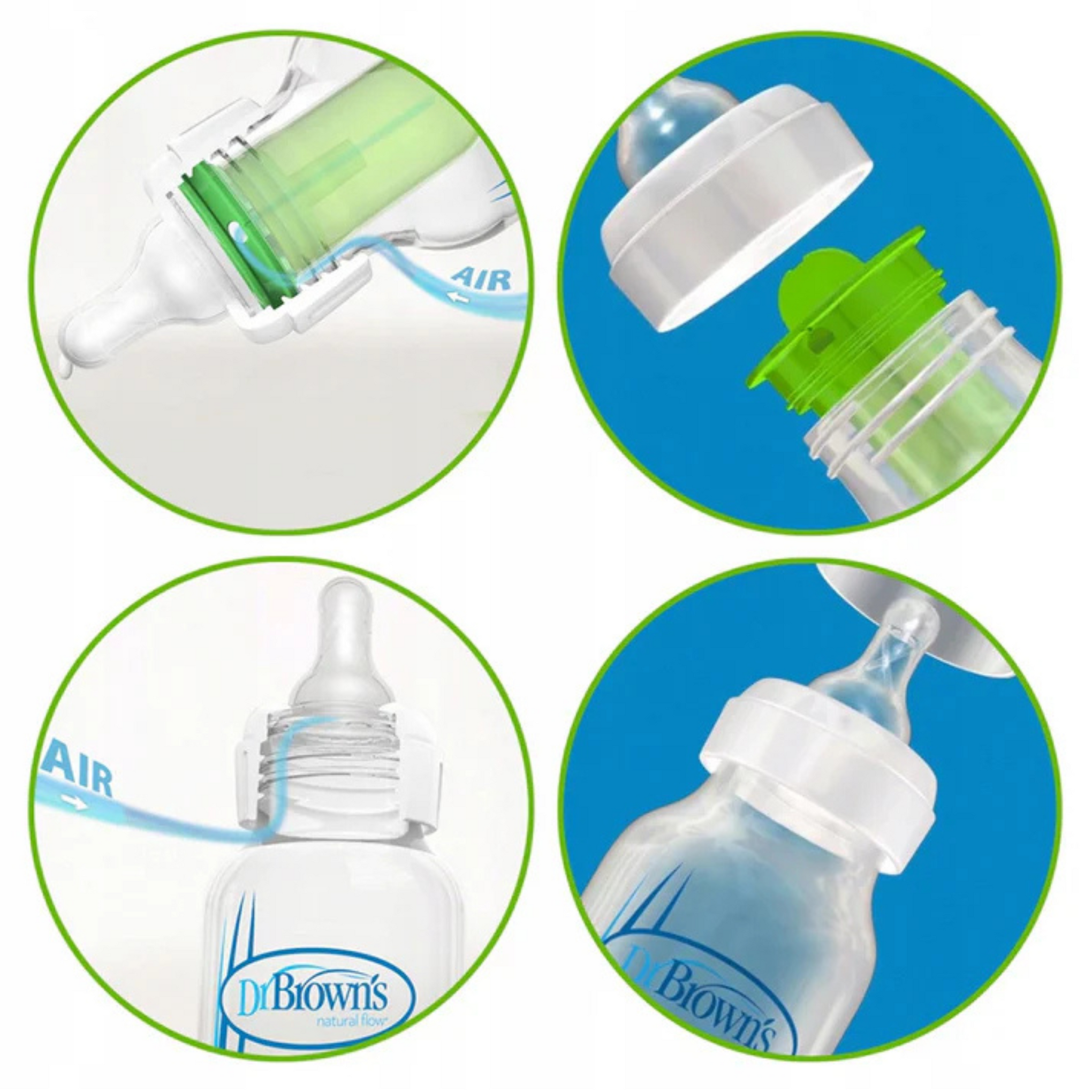 Dr. Brown's Options+ Narrow Neck Feeding Bottle-Anti Colic-250 ml-White-0 to 3M