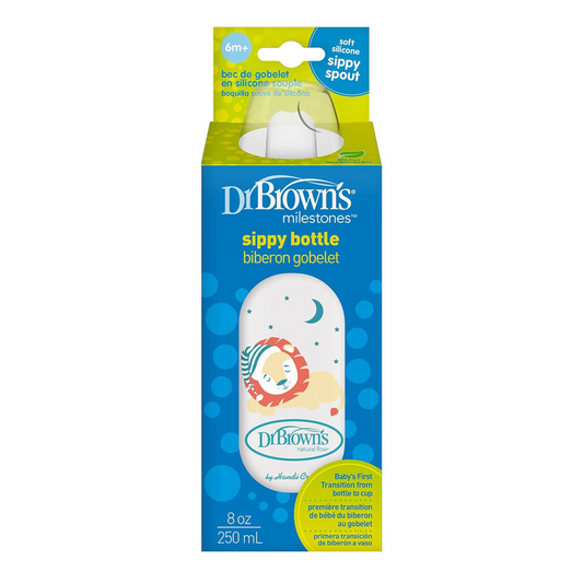 Dr. Brown's Options+ Sippy Spout Baby Bottle, 8 Ounce, Lion 250ml