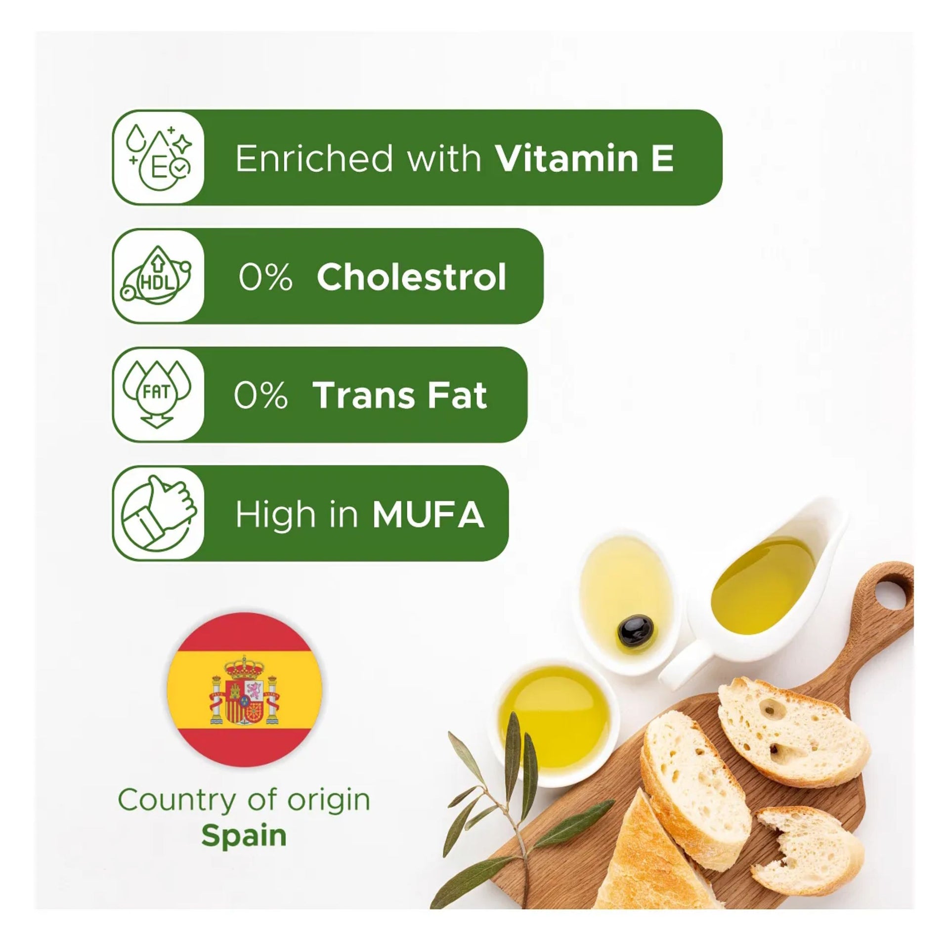 Figaro Olive Oil 200 ml | Imported Spanish Olive Oil | Edible Grade | High MUFA | 0% Cholesterol & Trans Fat | Enriched with Vitamin E