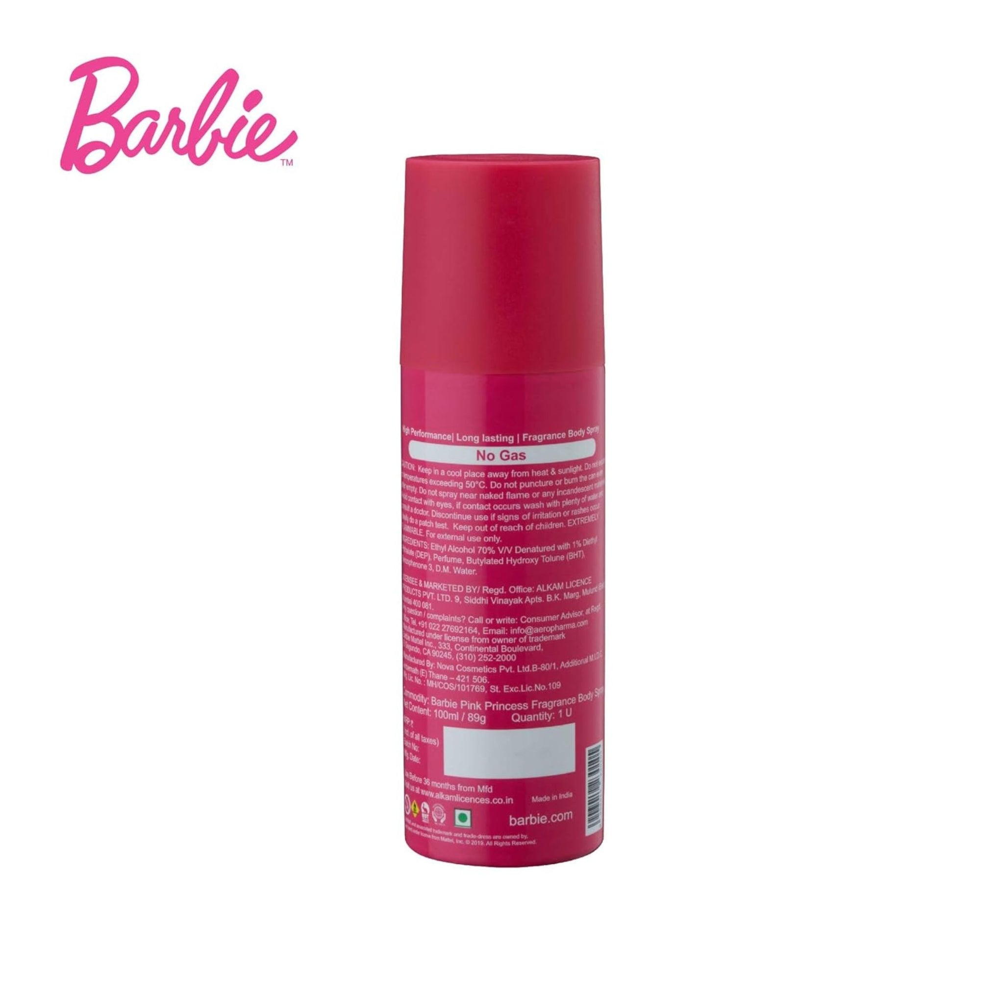 Barbie Princess Body Spray Fragrance |  High performance - 100 ml (Pink)