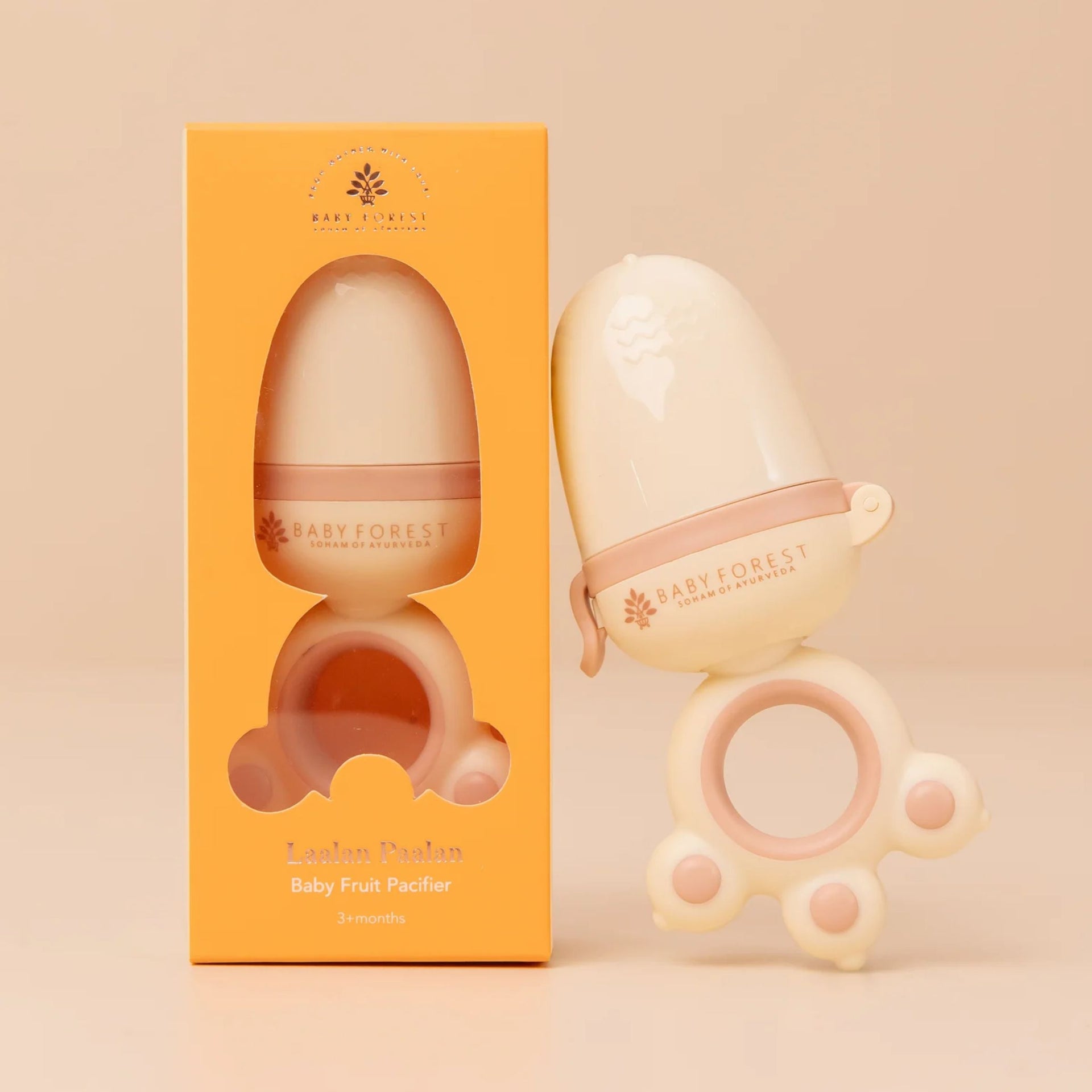 Baby Forest Laalan Paalan Baby Fruit Pacifier | Food-Grade Silicone Fruit Feeder for Babies | Easy-Grip, Safe & Gentle | 3+ Months