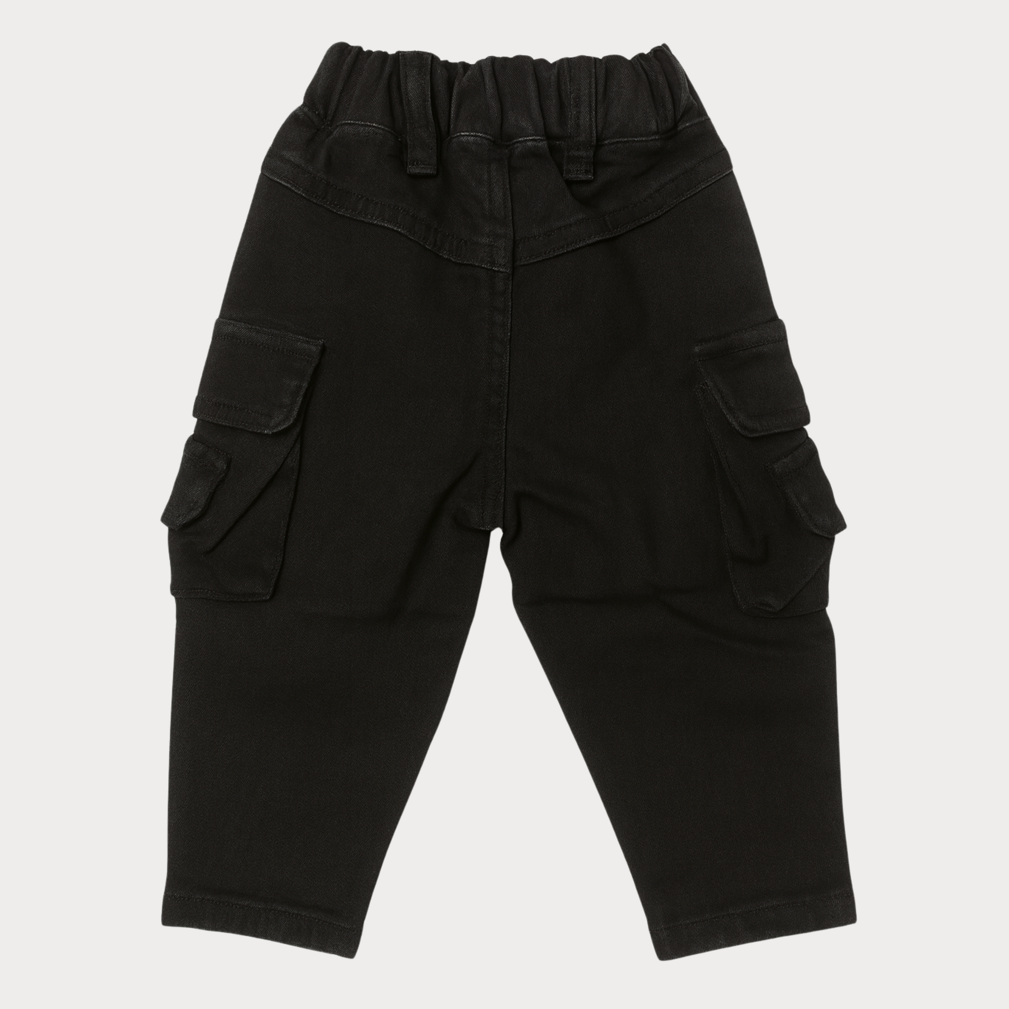 Smile Baby Boys Black Cargo Pants with Pockets – Age 2 to 7 Years
