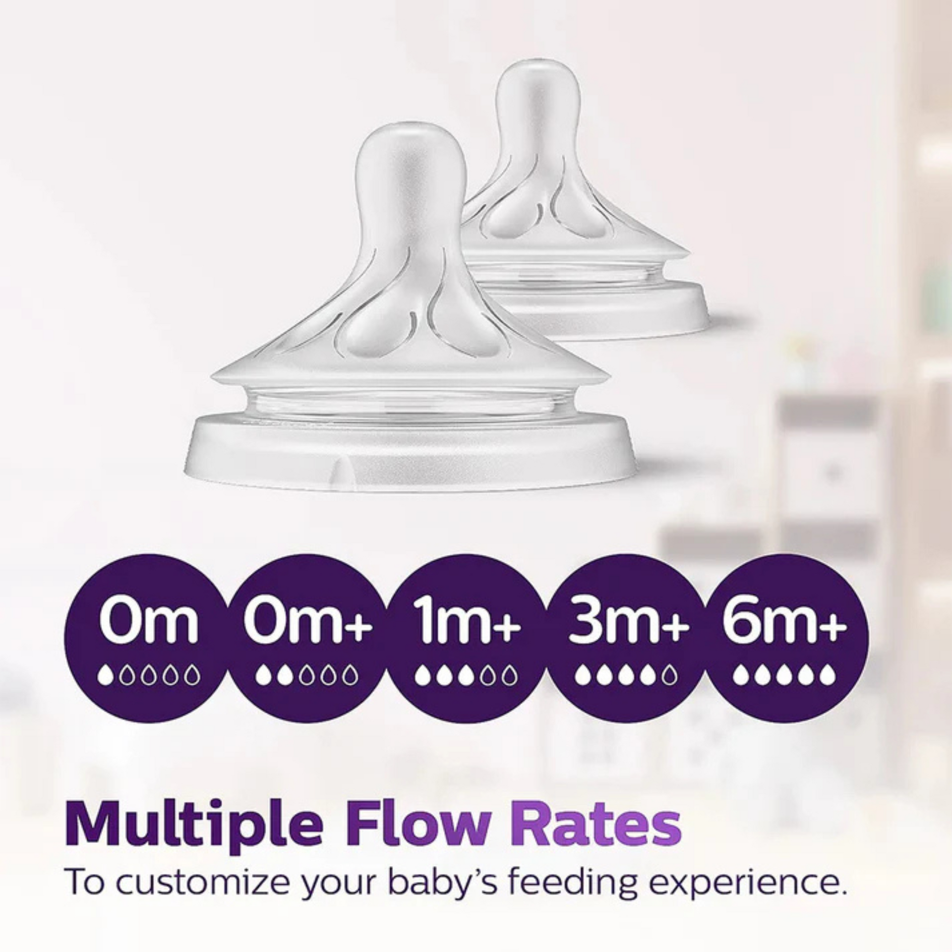Philips Avent Natural Response Feeding Bottle-Anti Colic-260 ml-With Flow 3 Nipple-Transparent-1M+