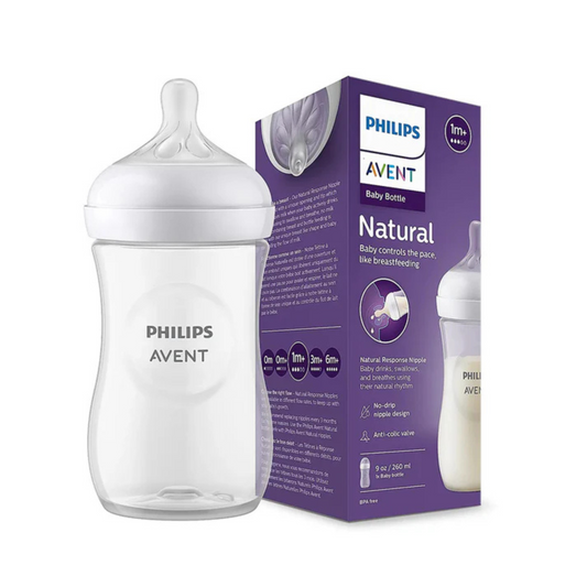Philips Avent Natural Response Feeding Bottle-Anti Colic-260 ml-With Flow 3 Nipple-Transparent-1M+
