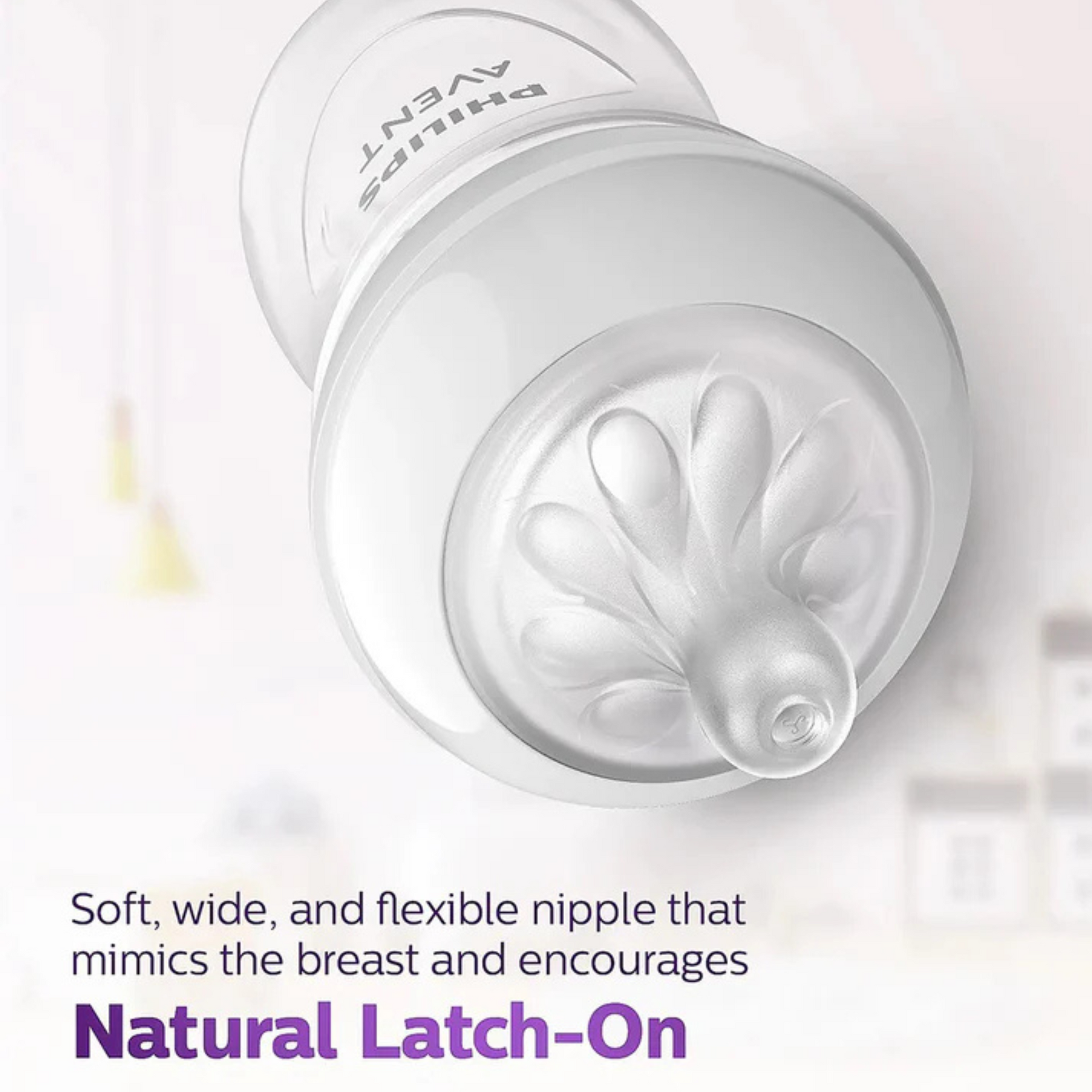 Philips Avent Natural Response Feeding Bottle-Anti Colic-260 ml-With Flow 3 Nipple-Transparent-1M+