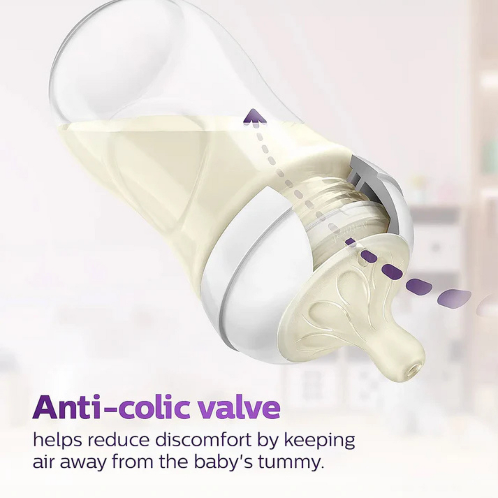 Philips Avent Natural Response Feeding Bottle-Anti Colic-260 ml-With Flow 3 Nipple-Transparent-1M+