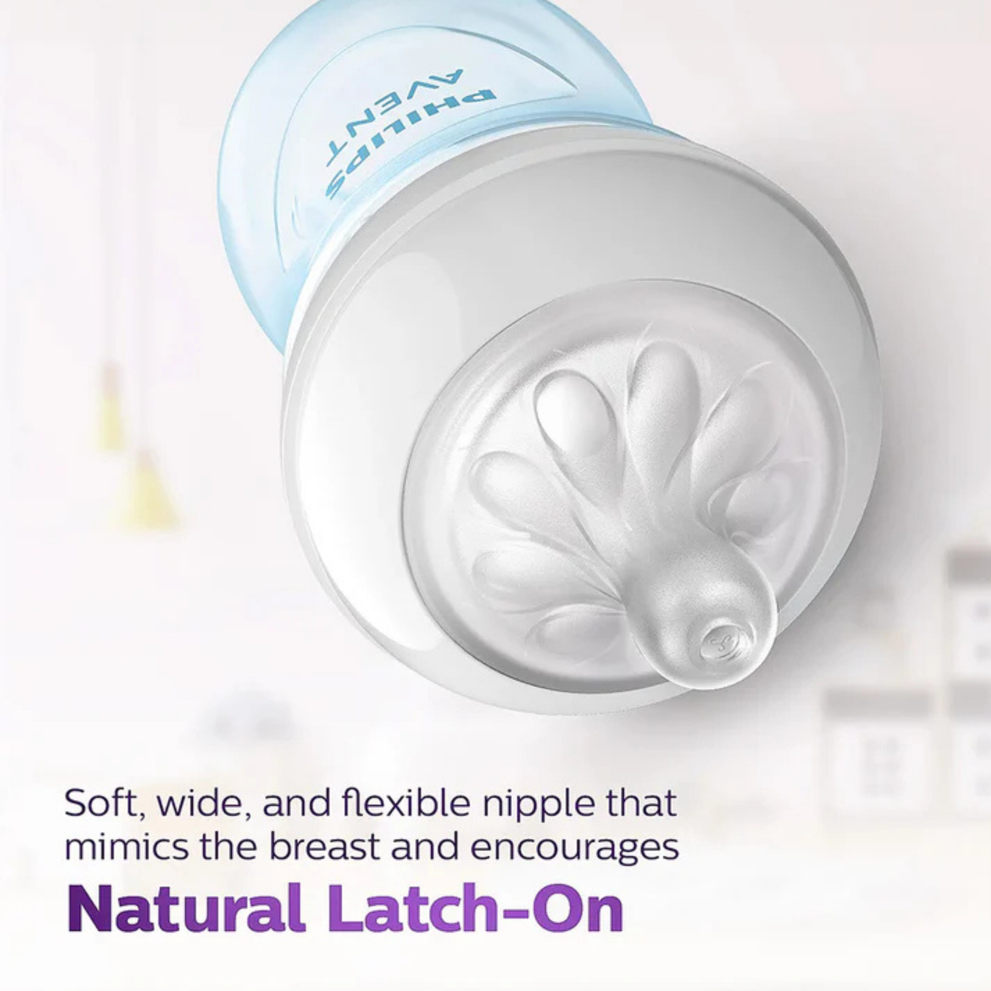 Philips Avent Natural Response Feeding Bottle-Anti Colic-260 ml-With Flow 3 Nipple-Blue-1M+