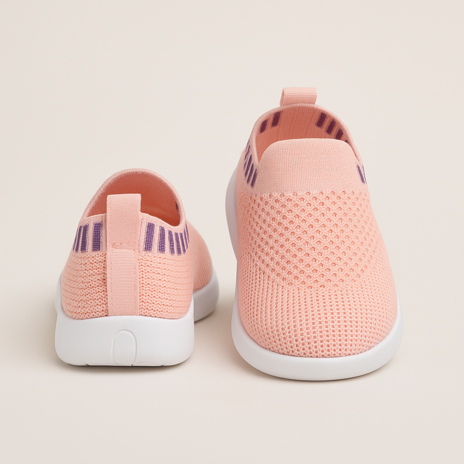 Smile Baby Kids Breathable Knit Slip-On Shoes – Peach Pink