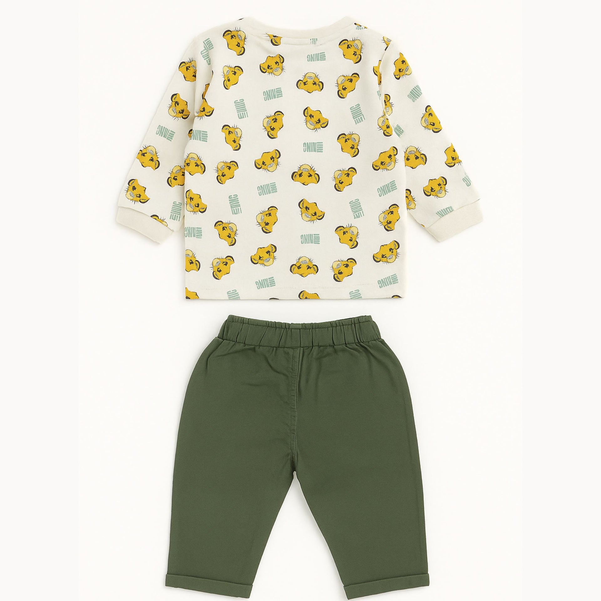 OLLYPOP Baby Boys “The Lion King” Clothing Set – Cream with Pink Tint | 6–24 Months