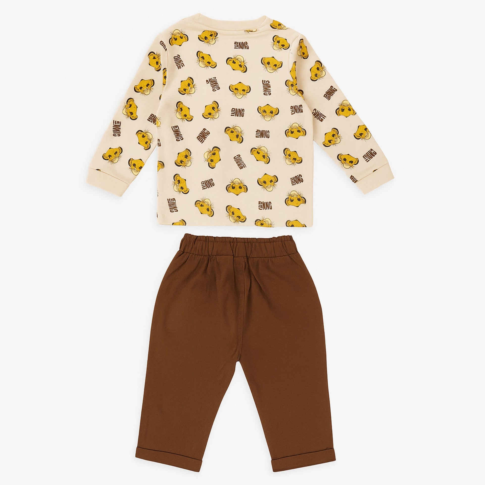 OLLYPOP Baby Boys “The Lion King” Clothing Set – Cream with Pink Tint | 6–24 Months