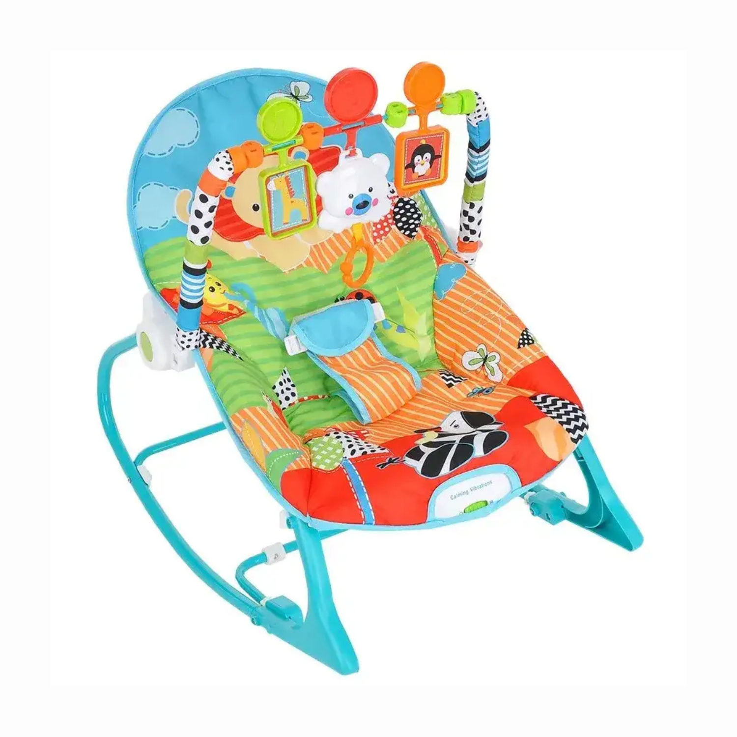 Smile Baby Multi-Color 3-in-1 Infant-to-Toddler Rocker with Musical Toy Bar, Calming Vibrations & Adjustable Backrest – Baby Bouncer Chair