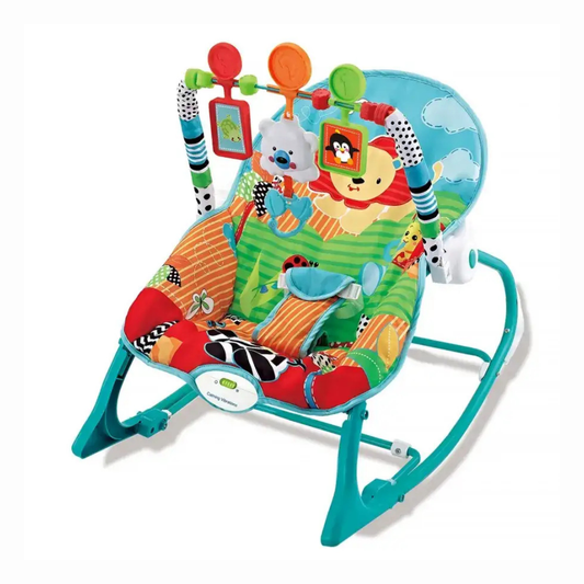Smile Baby Multi-Color 3-in-1 Infant-to-Toddler Rocker with Musical Toy Bar, Calming Vibrations & Adjustable Backrest – Baby Bouncer Chair
