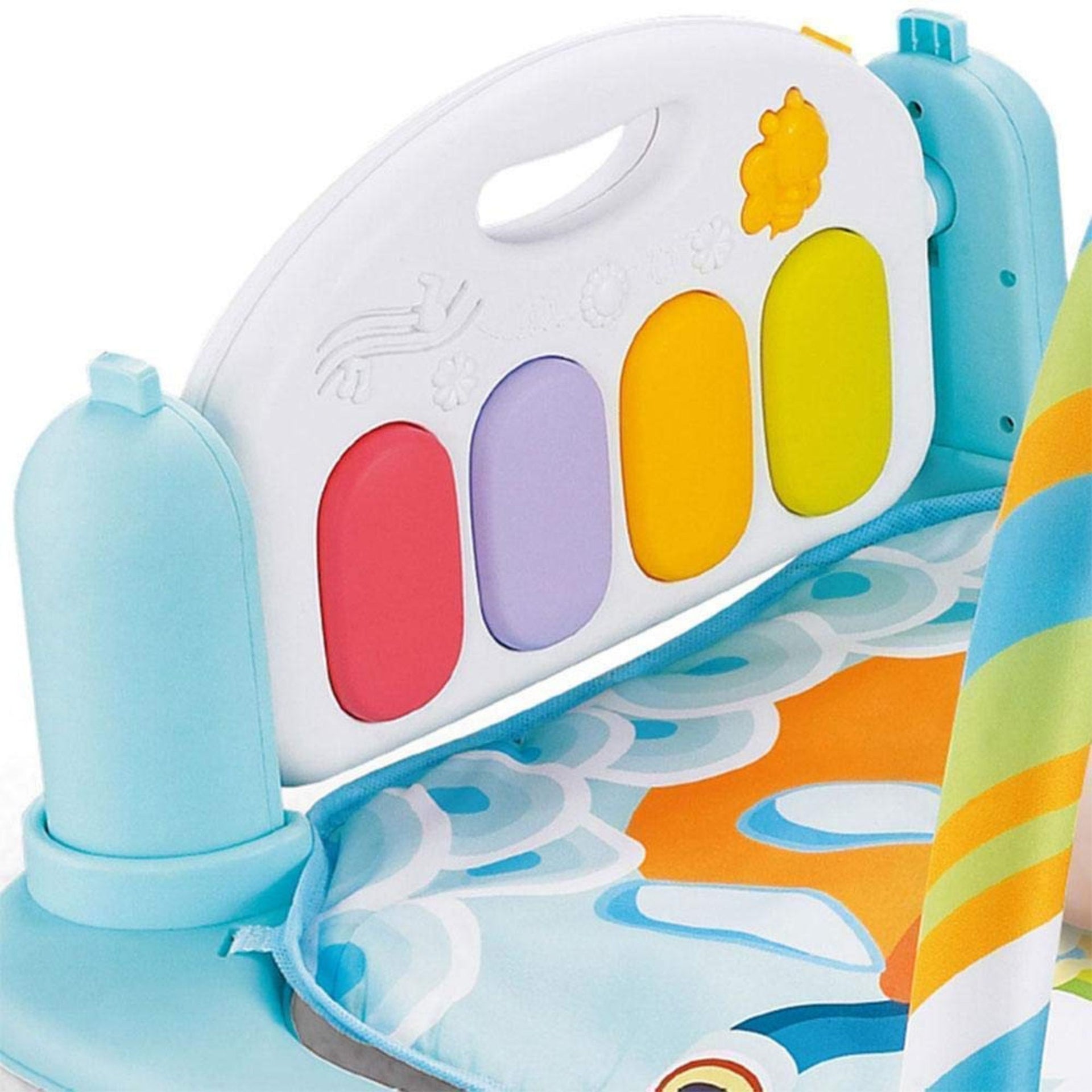 Baby Activity Gym Play Mat with Musical Keyboard & Hanging Toys – Tummy Time & Sensory Play Mat for Infants