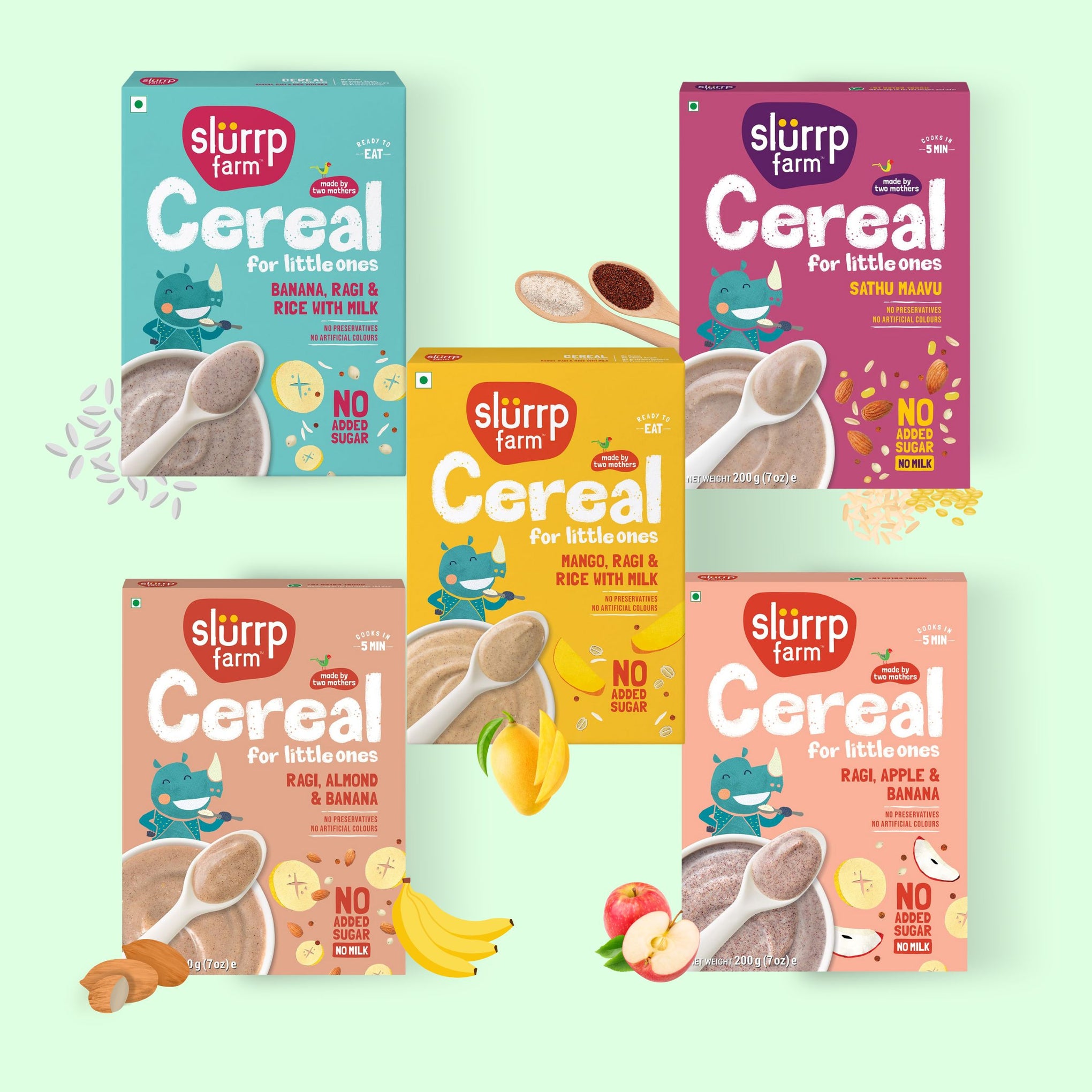 SLURRP FARM CEREAL FOR LITTLE ONES | READY TO EAT FOOD FOR BABY | NO PRESERVATIVES , NO ARTIFICIAL COLOURS , NO ADDED SUGAR | AVAILABLE IN DEFFRENT FLAVOURS | 200GM