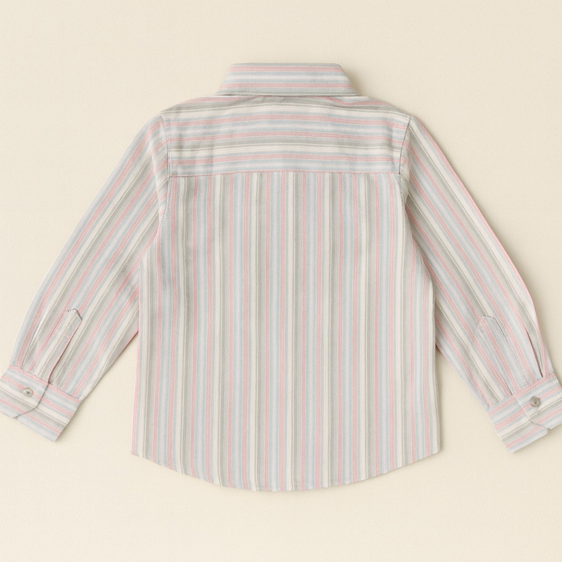smile baby Boys’ Striped Cotton Shirt – Classic Long Sleeve (18M–10Y)