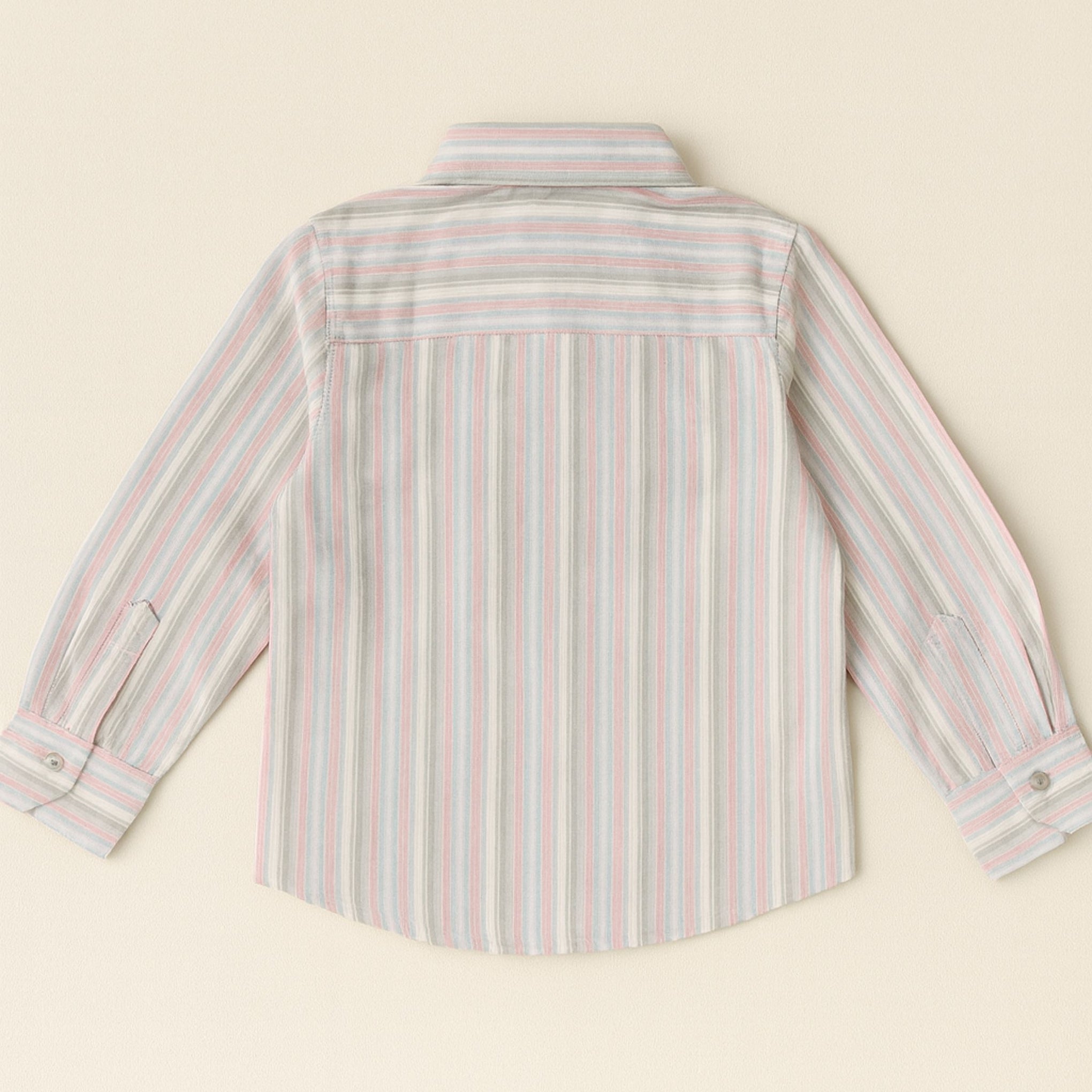 smile baby Boys’ Striped Cotton Shirt – Classic Long Sleeve (18M–10Y)