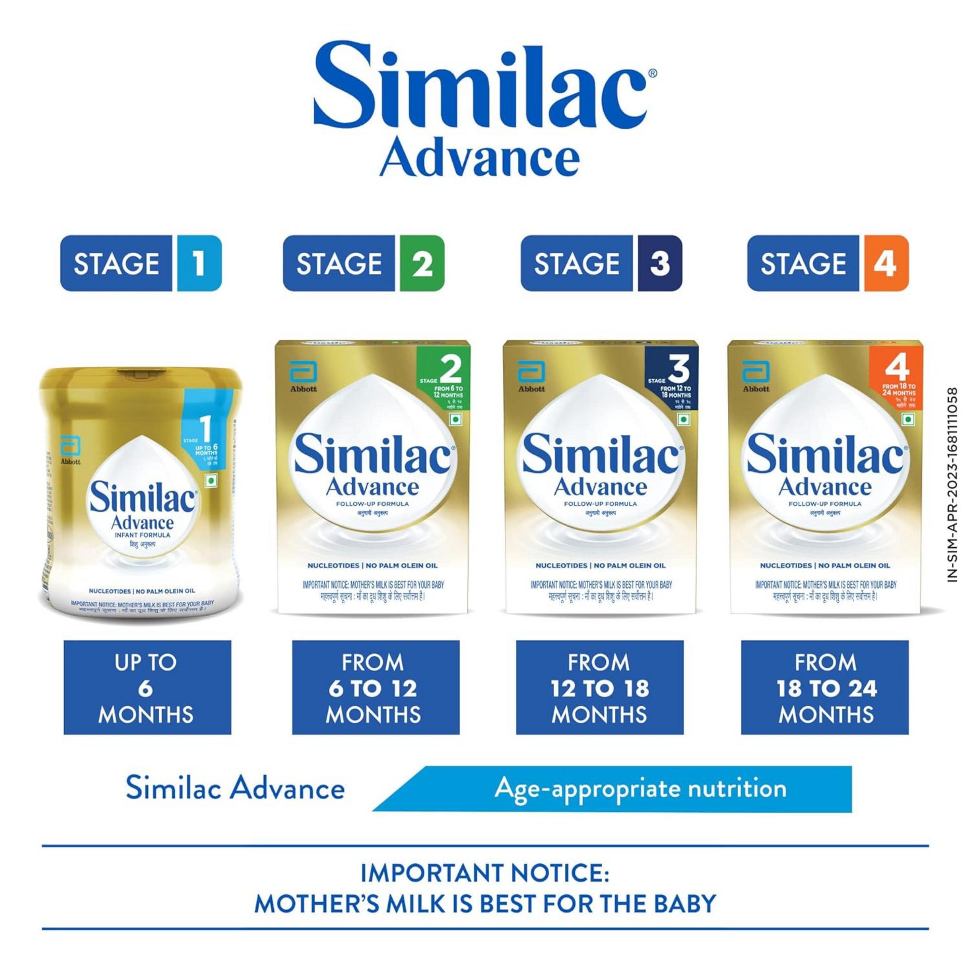 Similac Infant Advance Stage 3 Follow-Up Formula Powder, From 12 To 18 Months, 400G Box, With Immunity Building Nucleotides At Tpan Level