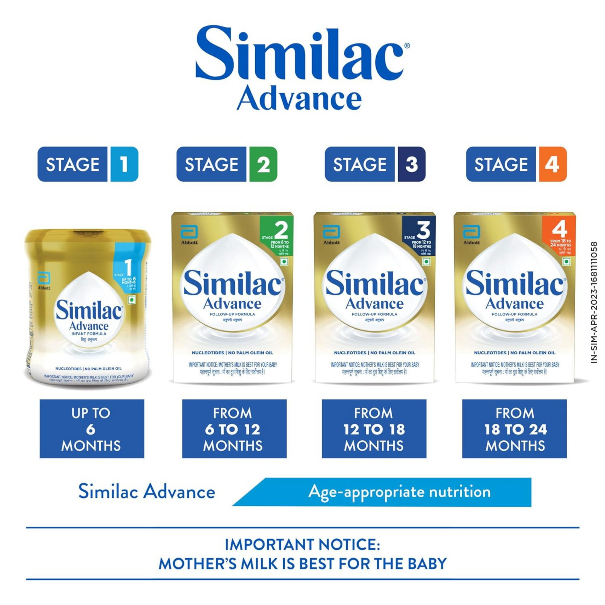 Similac Infant Advance Stage 3 Follow-Up Formula Powder, From 12 To 18 Months, 400G Box, With Immunity Building Nucleotides At Tpan Level