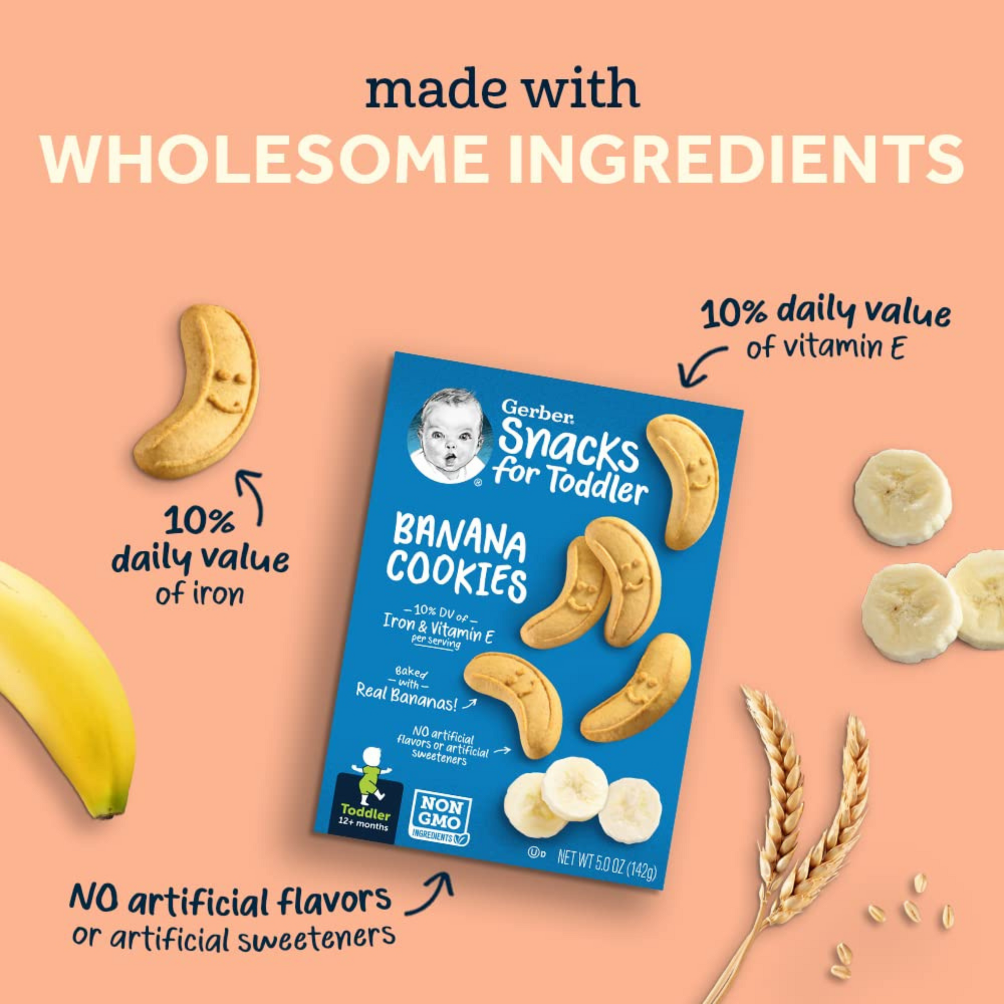 Gerber Graduates, Cookies, Banana, 5 oz