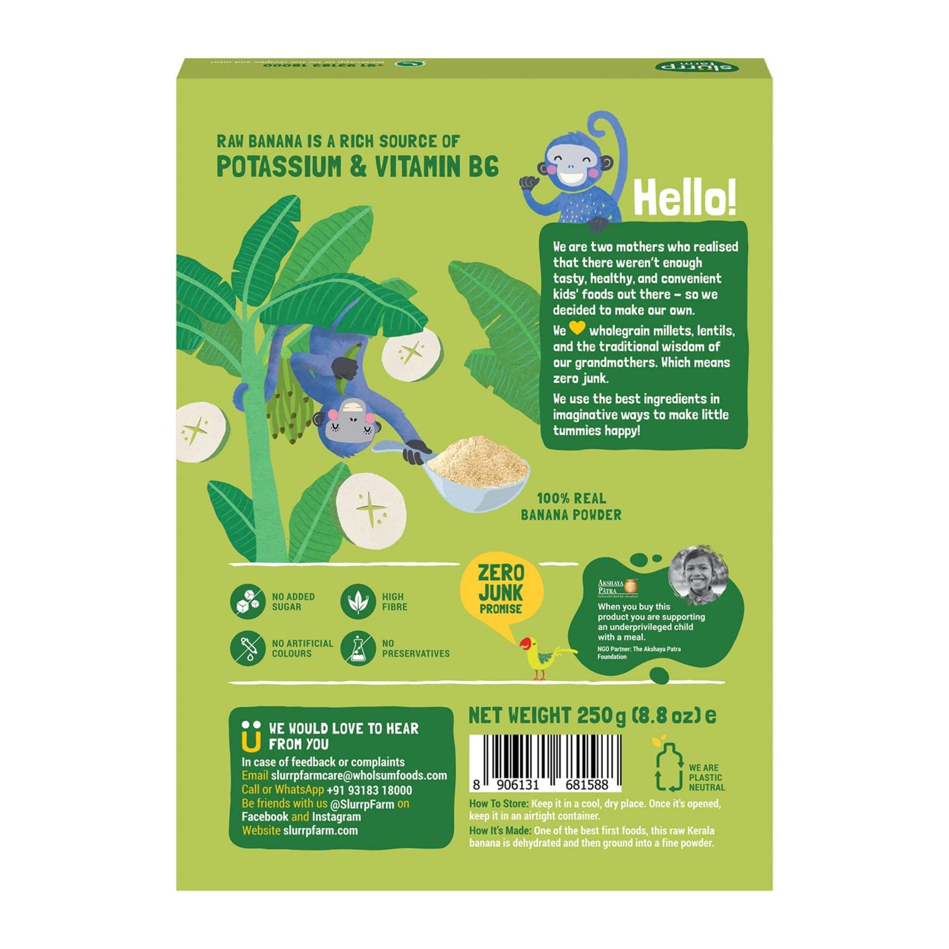 Slurrp Farm Cereal for little ones  | No Salt, No Milk and No Preservatives | Easy to Digest Cereal, 250 g TO 300G |AVAILABLE IN DEFFRENT FLAVOURS