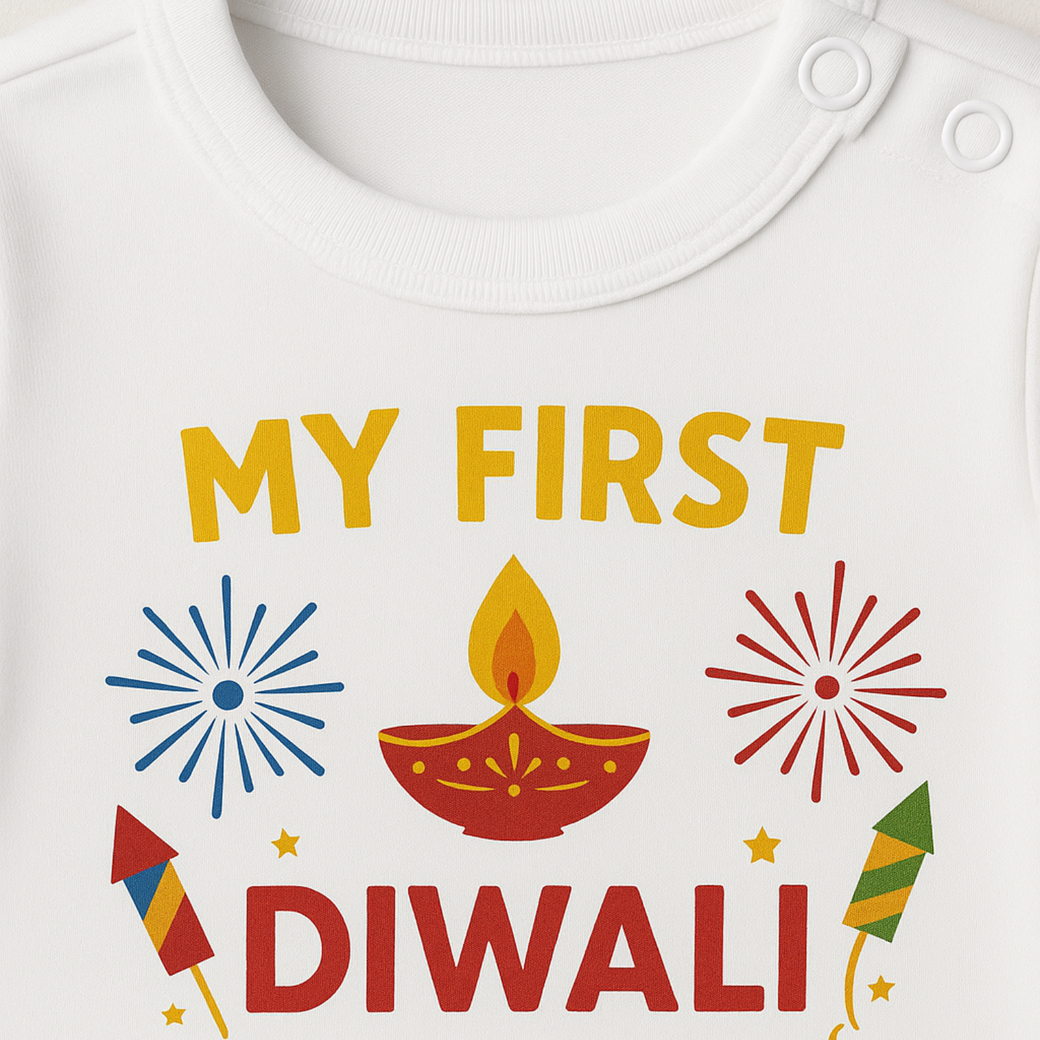 Smile Baby "My First Diwali" Baby Romper | 0-18 Months | Festive Baby Outfit