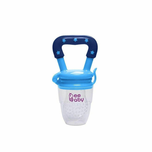 BeeBaby Blue Silicone Food and Fruit Nibbler with Extra Mesh (4+ M)
