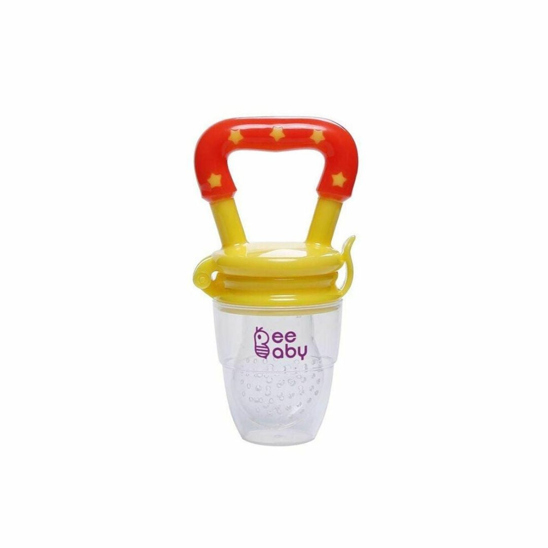 BeeBaby Yellow Silicone Food and Fruit Nibbler with Extra Mesh (4+ M)