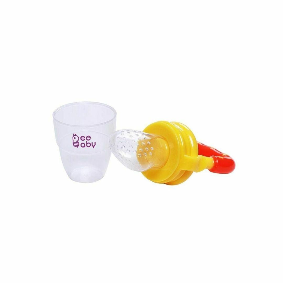 BeeBaby Yellow Silicone Food and Fruit Nibbler with Extra Mesh (4+ M)