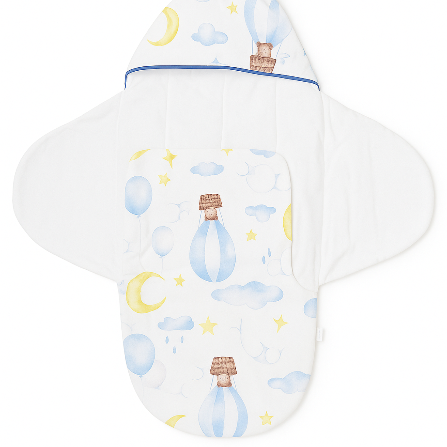 Smile Baby “Bellon” Hot Air Balloon Baby Swaddle Wrap with Hood – 0-6 Months