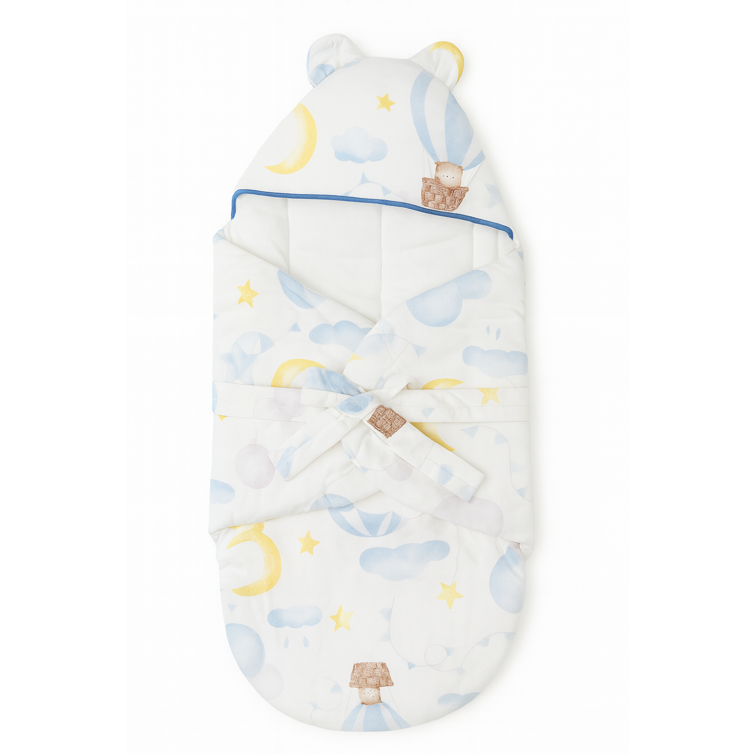 Smile Baby “Bellon” Hot Air Balloon Baby Swaddle Wrap with Hood – 0-6 Months