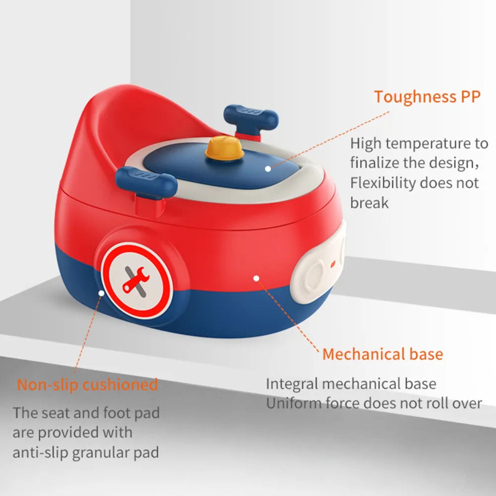 SMILE BABY Baby Potty Training Seat for Kids- Potty Toilet Seat for kids with Removable Tray Kids Baby Potty Seat Chair Baby Toilet Seat for Kids Baby Potty Seat for 1-5 Year Child ( Red)