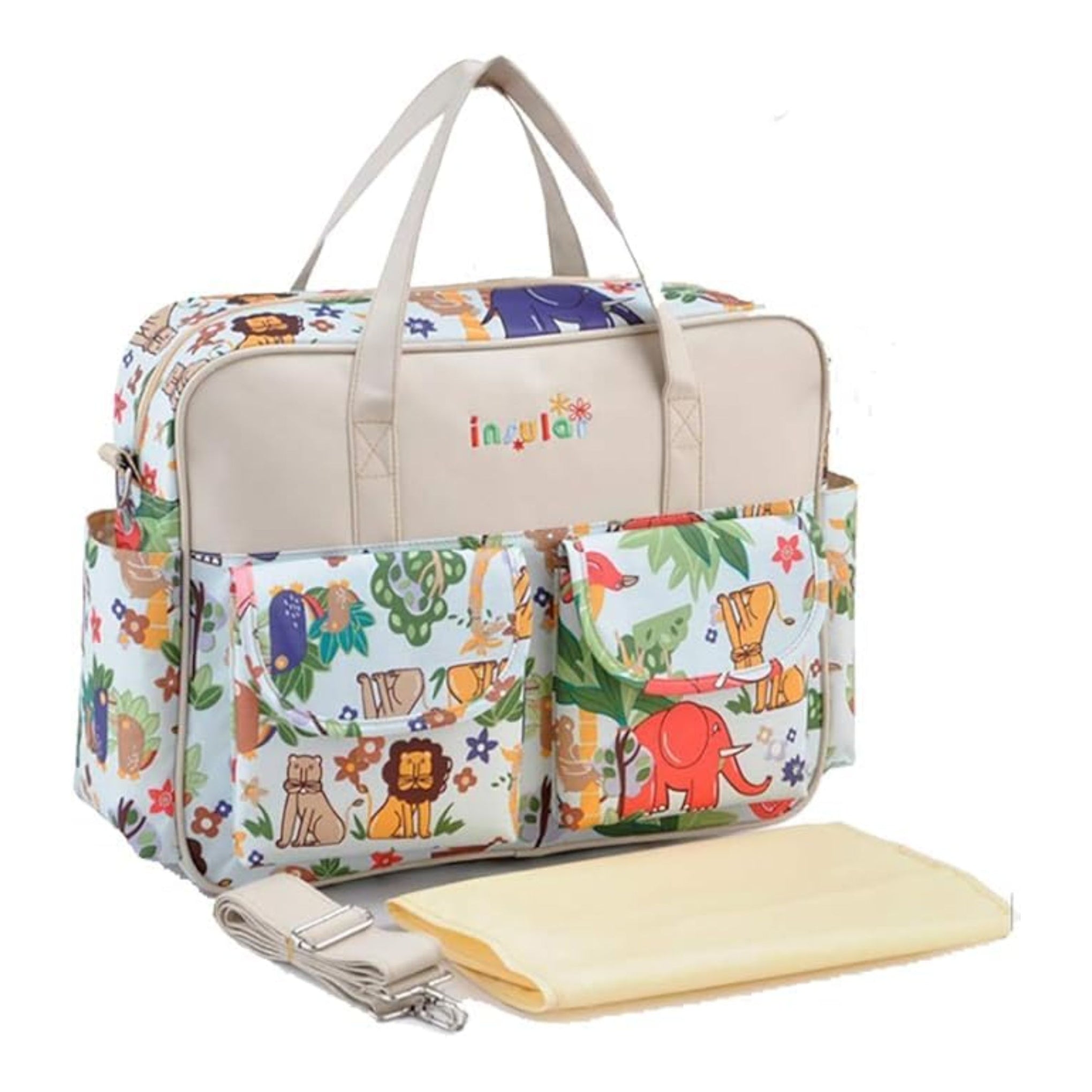 SMILE BABY Diaper Bag Multifunctional Maternity Bag Stylish Baby Travel Bag | Mamas Bags | Diapers Bags |  Handbag | Mothers Bags(JUNGLE PRINT)