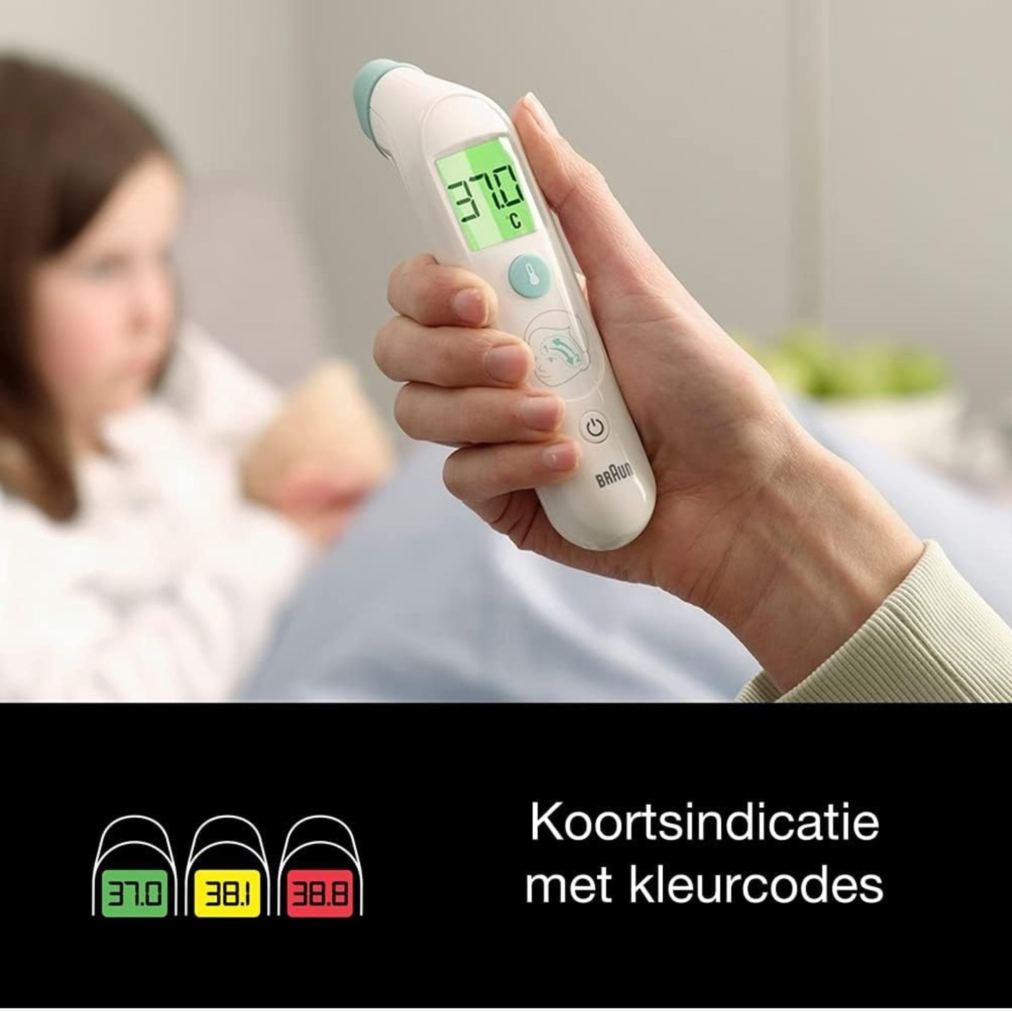 Braun Sensian Swipe 5 Temple Thermometer | TempleSwipe Technology | Color-Coded Digital Display | Baby & Child Friendly | Results in 3 Seconds | Brand #1 in Doctors(1)