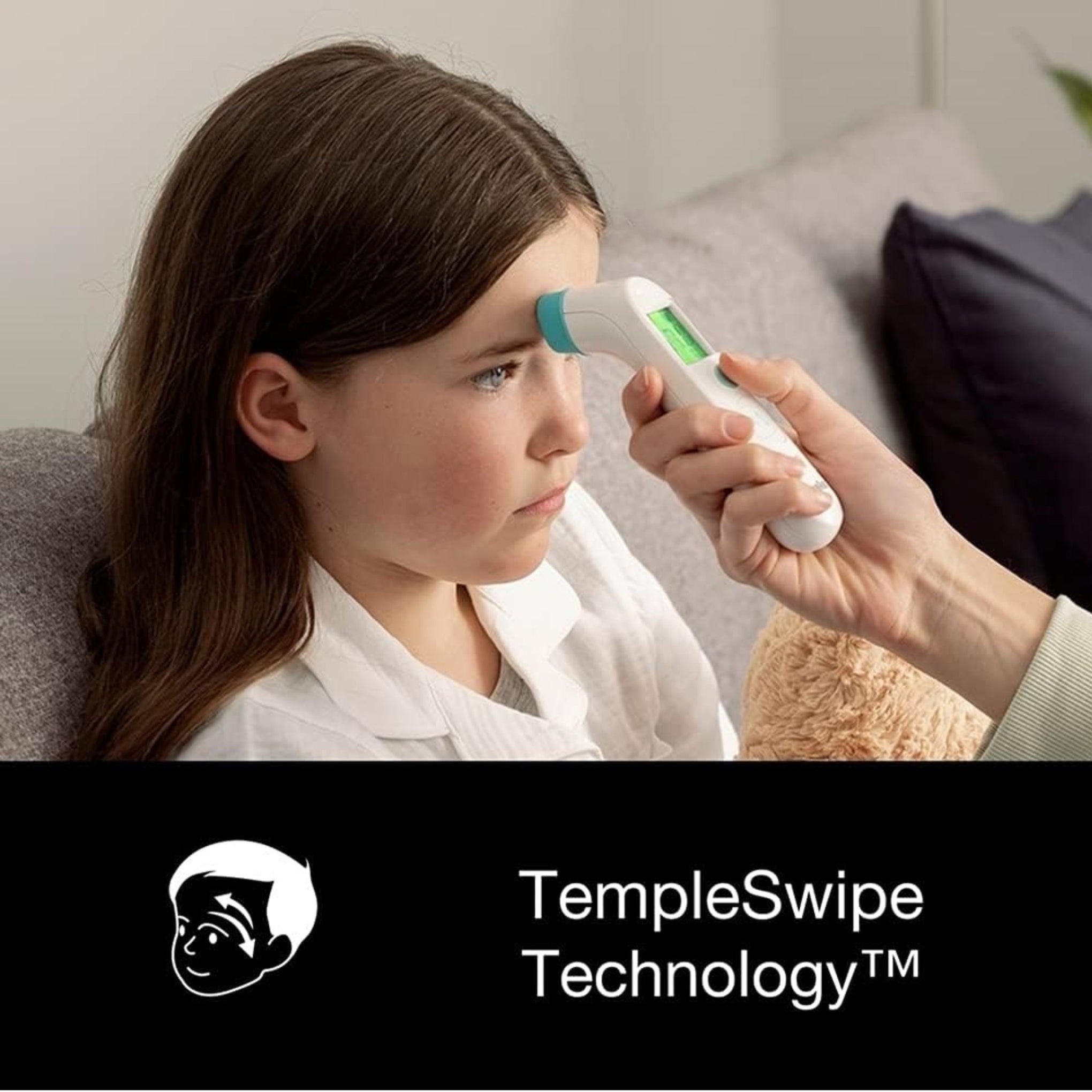 Braun Sensian Swipe 5 Temple Thermometer | TempleSwipe Technology | Color-Coded Digital Display | Baby & Child Friendly | Results in 3 Seconds | Brand #1 in Doctors(1)