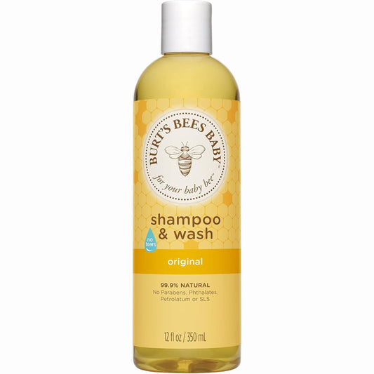 Burt's Bees Baby Shampoo & Wash, Original  | Tear Free Baby Soap in gel form | for All Type of Hair -350g Bottle