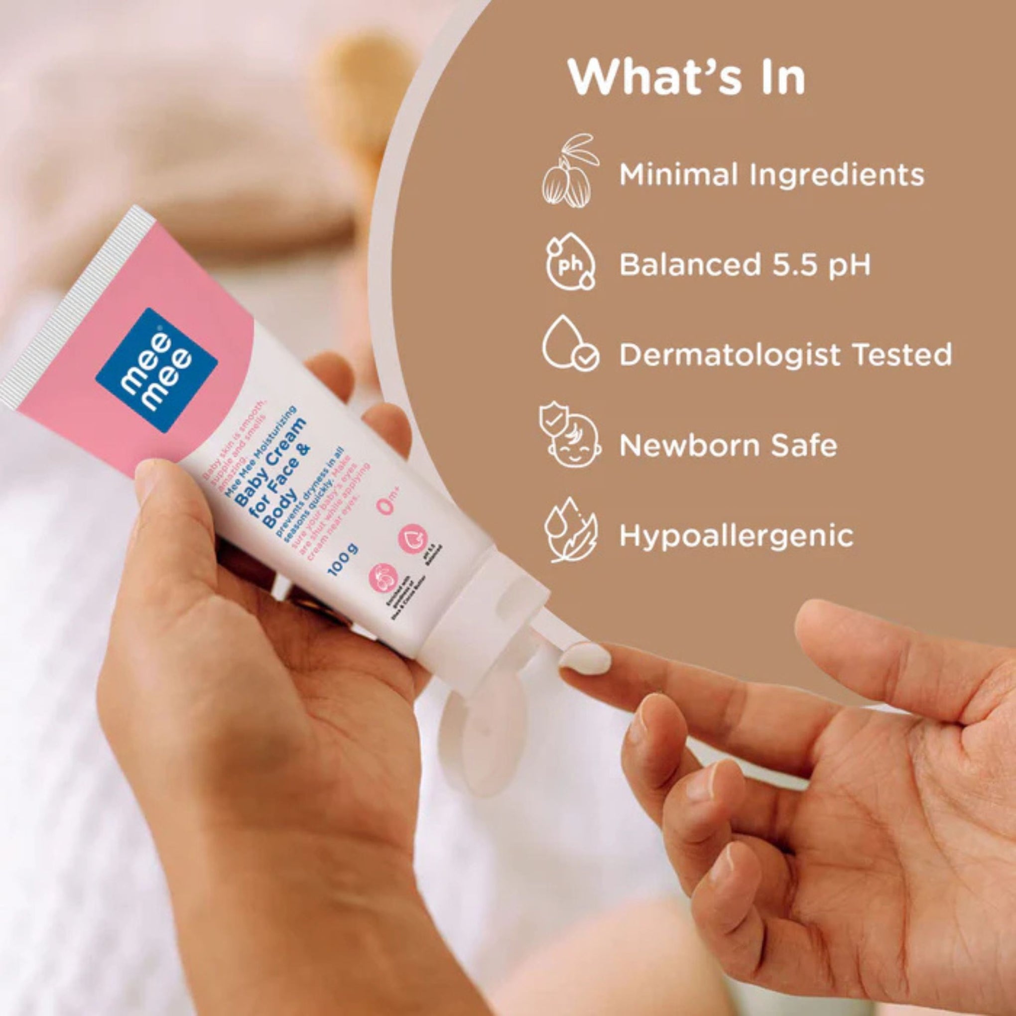 Mee Mee Moisturizing Baby Cream for Face & Body - 100g | Deep Nourishment & Hydration