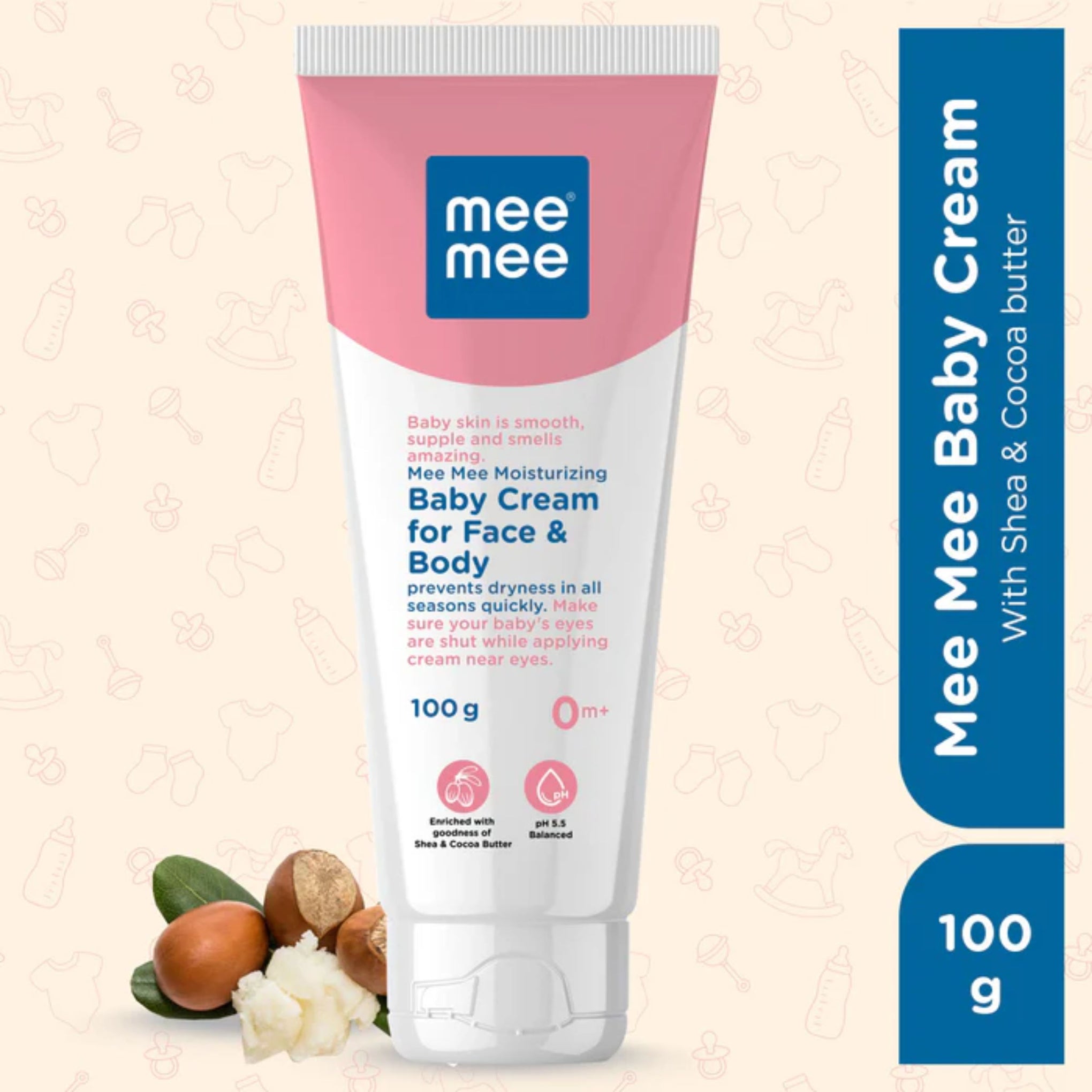 Mee Mee Moisturizing Baby Cream for Face & Body - 100g | Deep Nourishment & Hydration