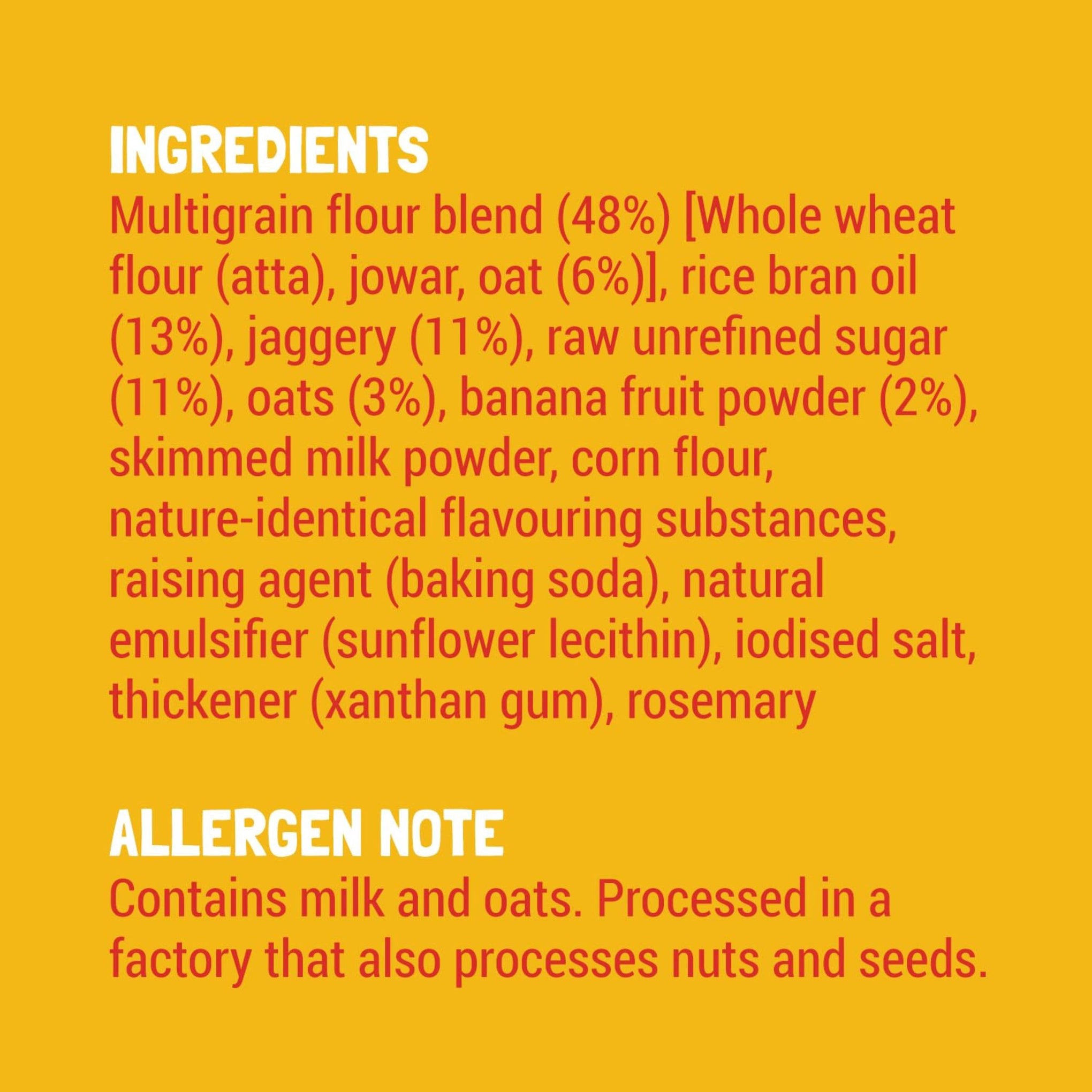 Slurrp Farm No Maida No Refined Sugar Banana Oat Cookies | Healthy Cookies Made With Multigrains | 88g