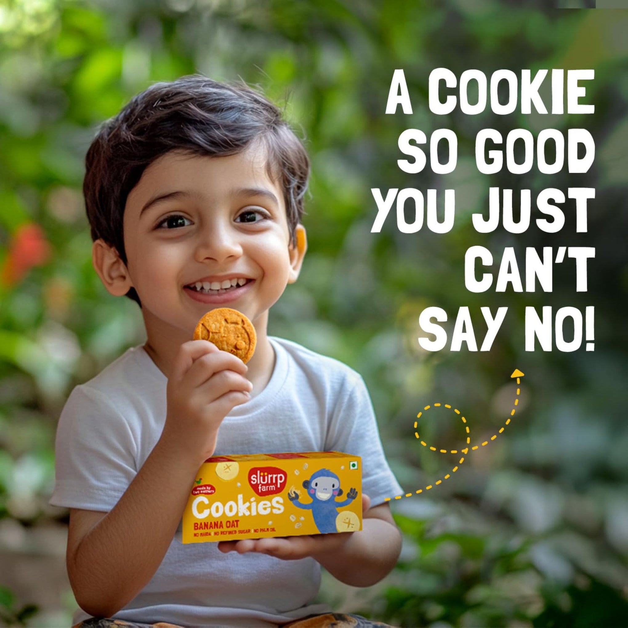 Slurrp Farm No Maida No Refined Sugar Banana Oat Cookies | Healthy Cookies Made With Multigrains | 88g