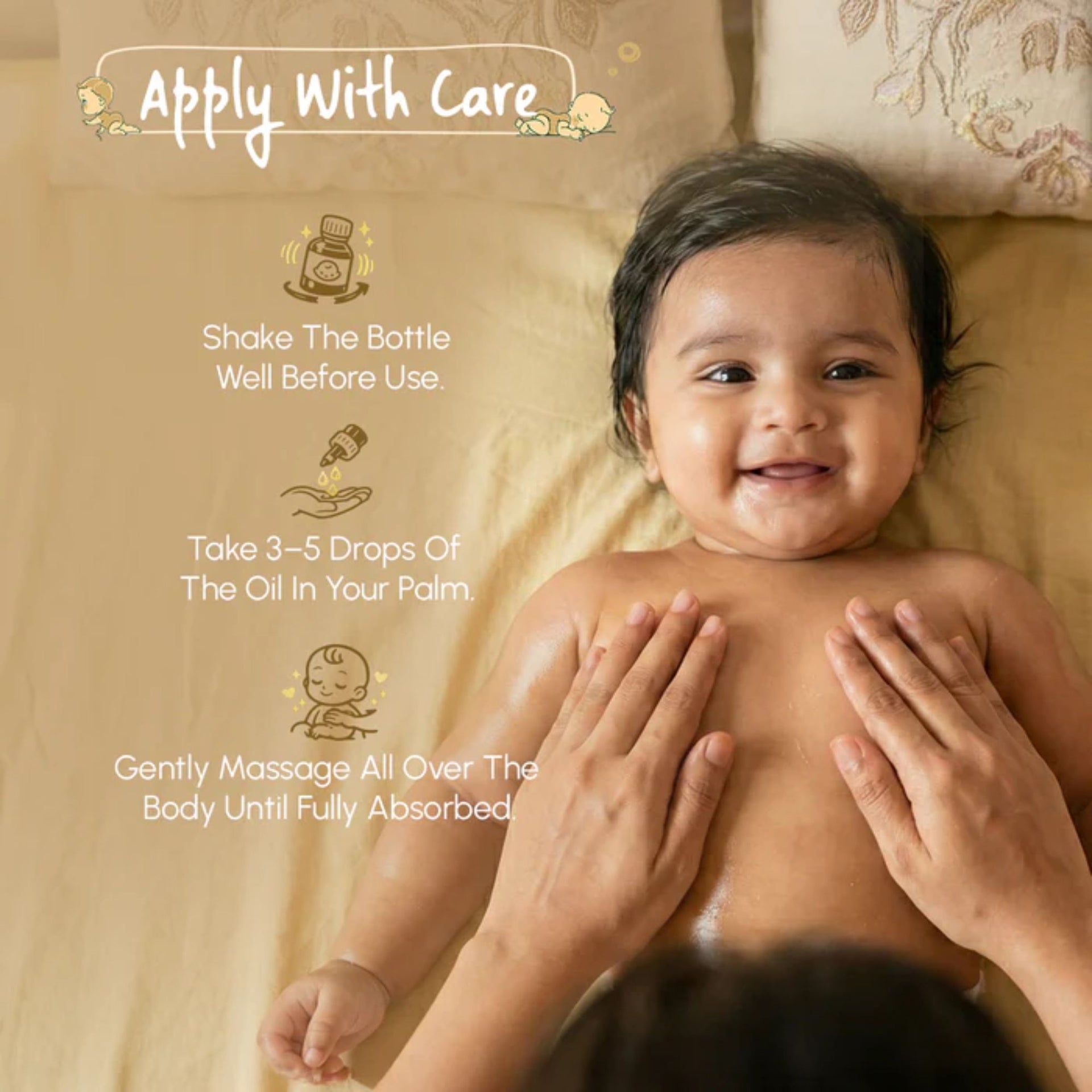 VASU Suvarna Malish Tailam Ayurvedic Baby Massage Oil | Enriched with Pure Gold, Cow Ghee & Precious Oils | Gentle Daily Baby Care | Dermatologically Tested | 200ml