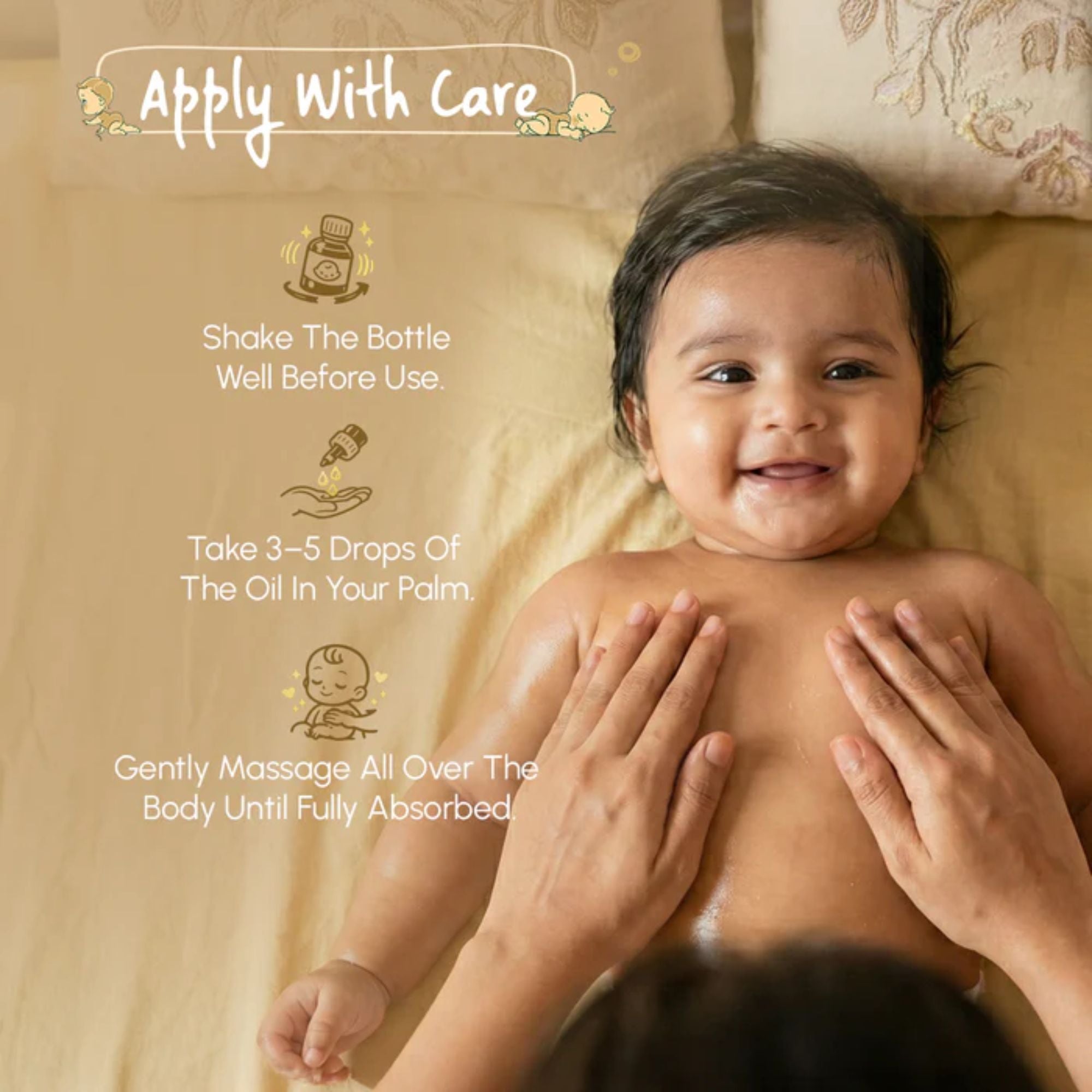 VASU Suvarna Malish Tailam Ayurvedic Baby Massage Oil | Enriched with Pure Gold, Cow Ghee & Precious Oils | Gentle Daily Baby Care | Dermatologically Tested | 200ml