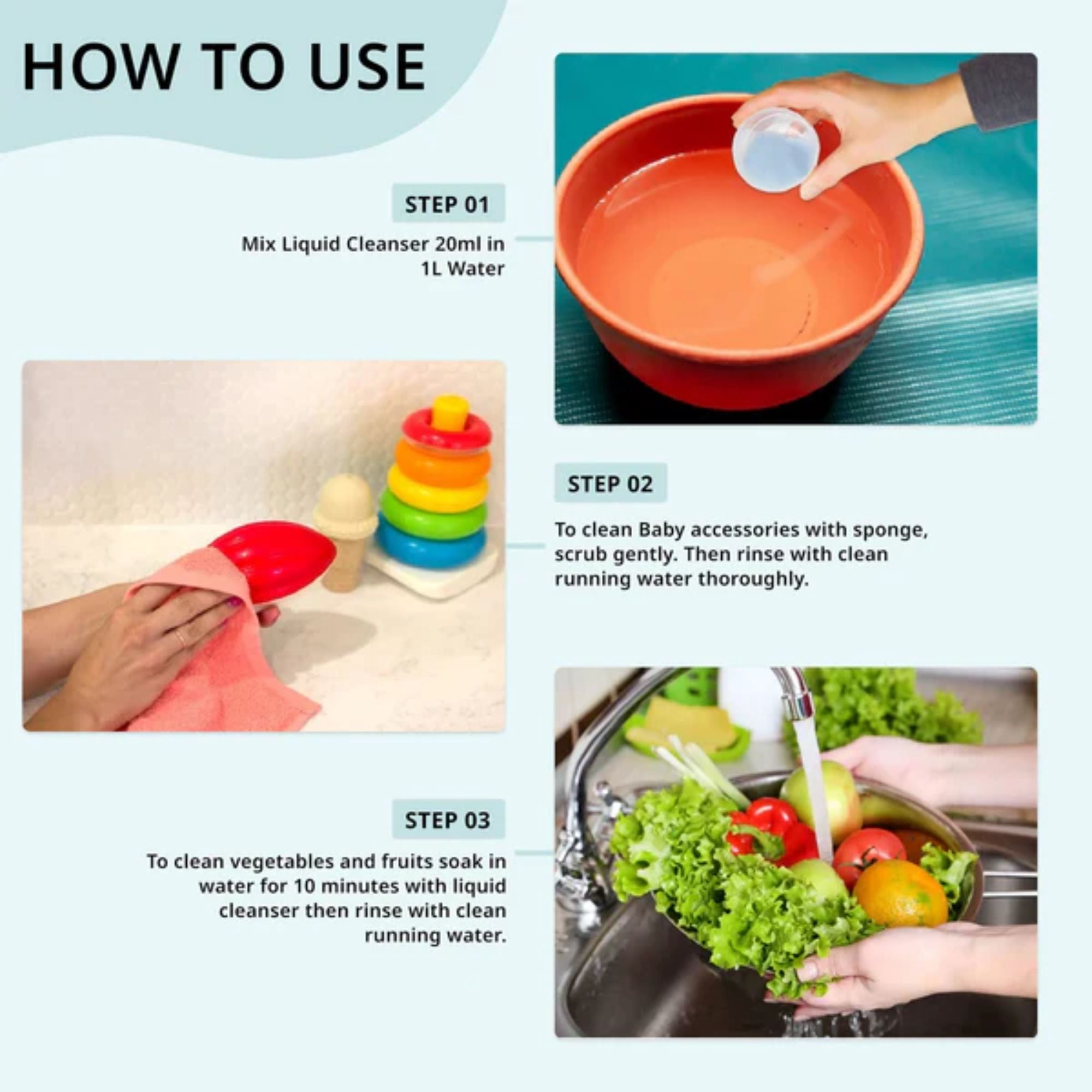 Pigeon Liquid Cleanser Naturals for Baby Bottles, Accessories, Toys, Fruits & Vegetables | Kills 99.99% Bacteria | Natural Coconut-Based Formula