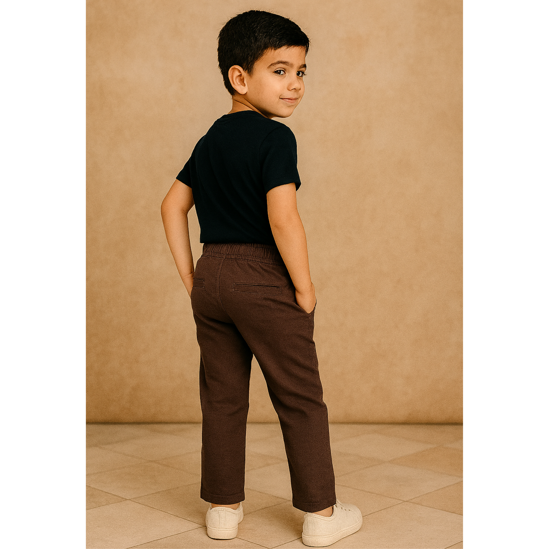"BLAZO Boys’ Stylish Cadbury Cotton Pants – Soft Fabric, Elastic Waist & Pockets | Trendy Bottomwear for Kids (Age 12 Months –12 Years)"