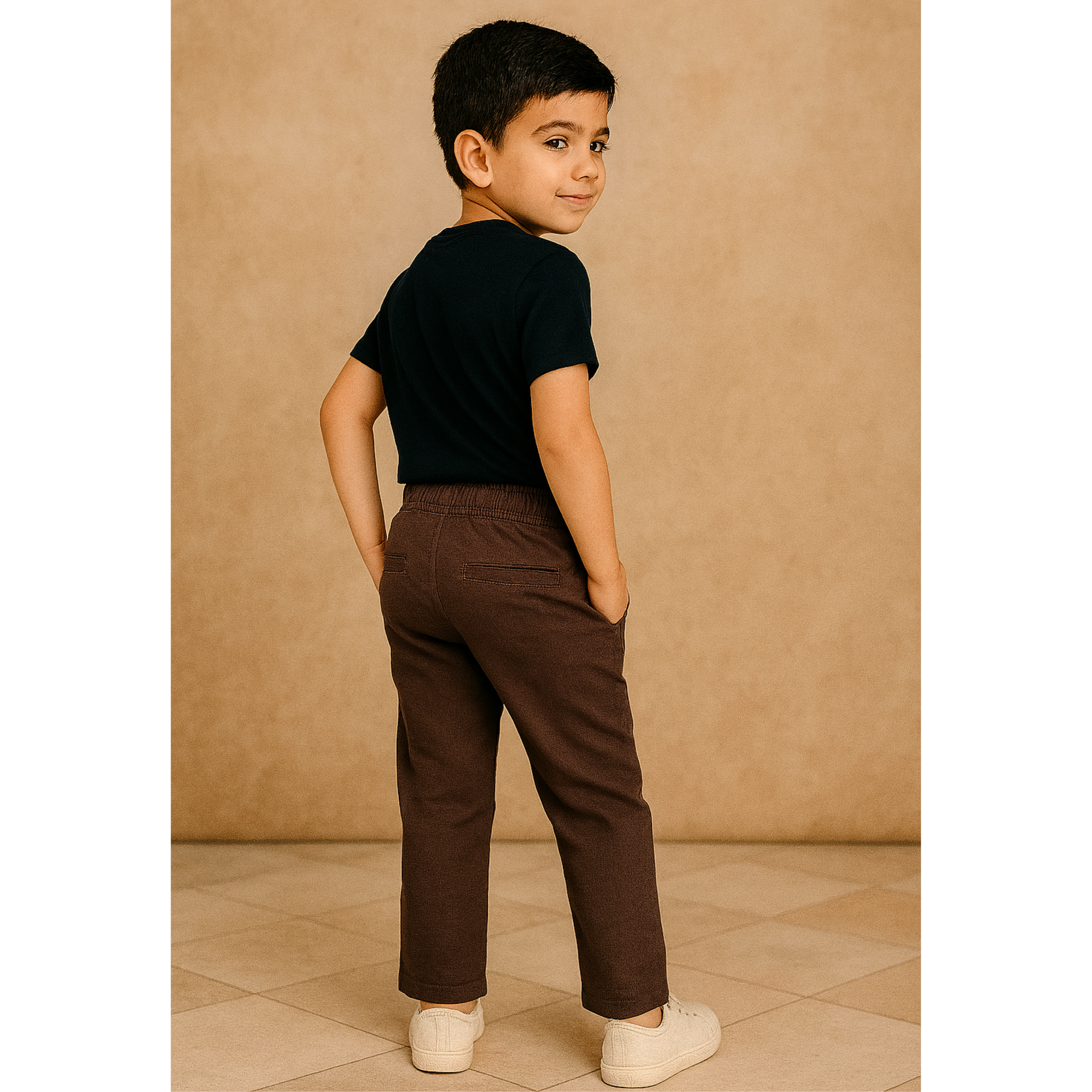 "BLAZO Boys’ Stylish Cadbury Cotton Pants – Soft Fabric, Elastic Waist & Pockets | Trendy Bottomwear for Kids (Age 12 Months –12 Years)"